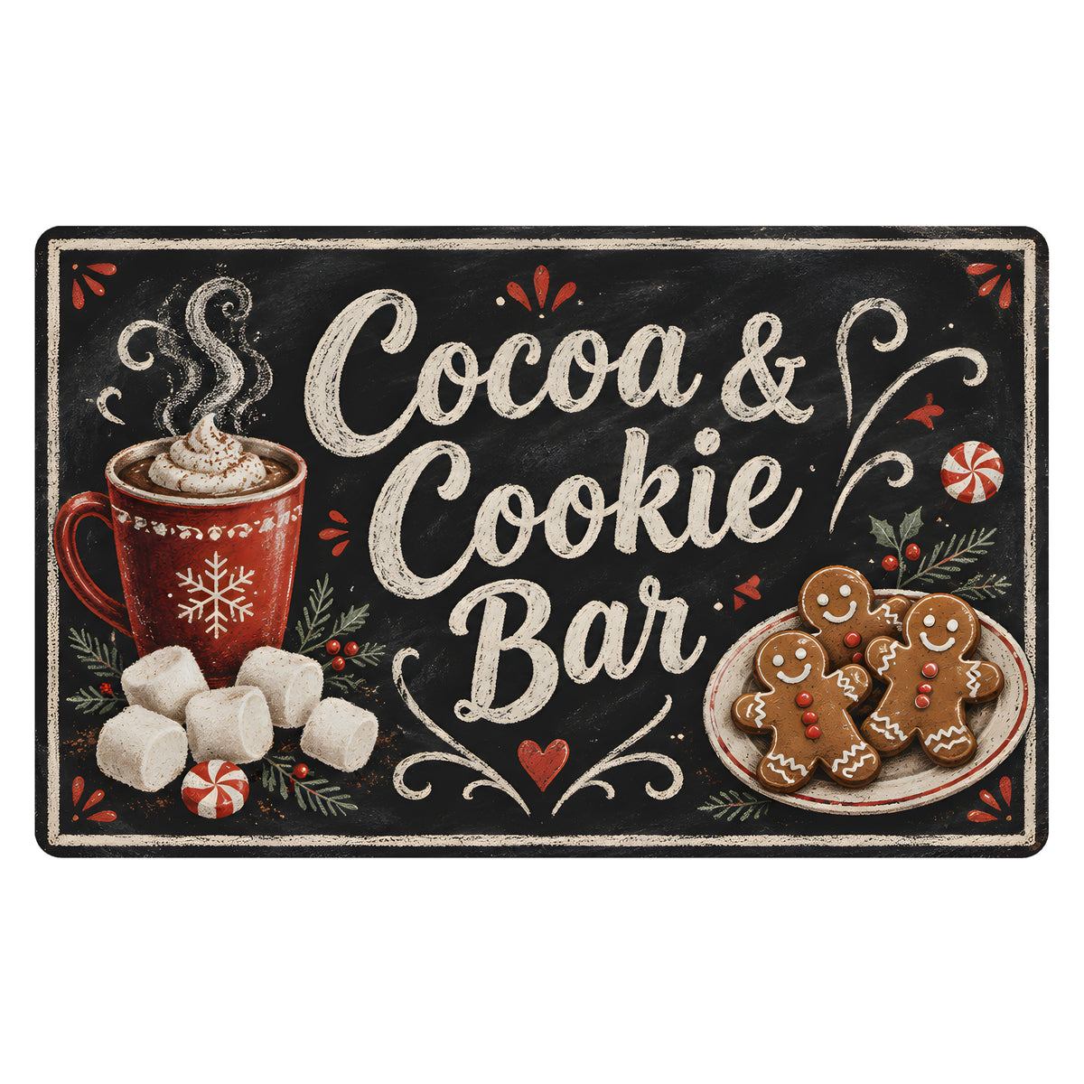 10.5" Waterproof Sign: Hot Cocoa and Gingerbread Cookie Bar Item Number: CD1479NH-105