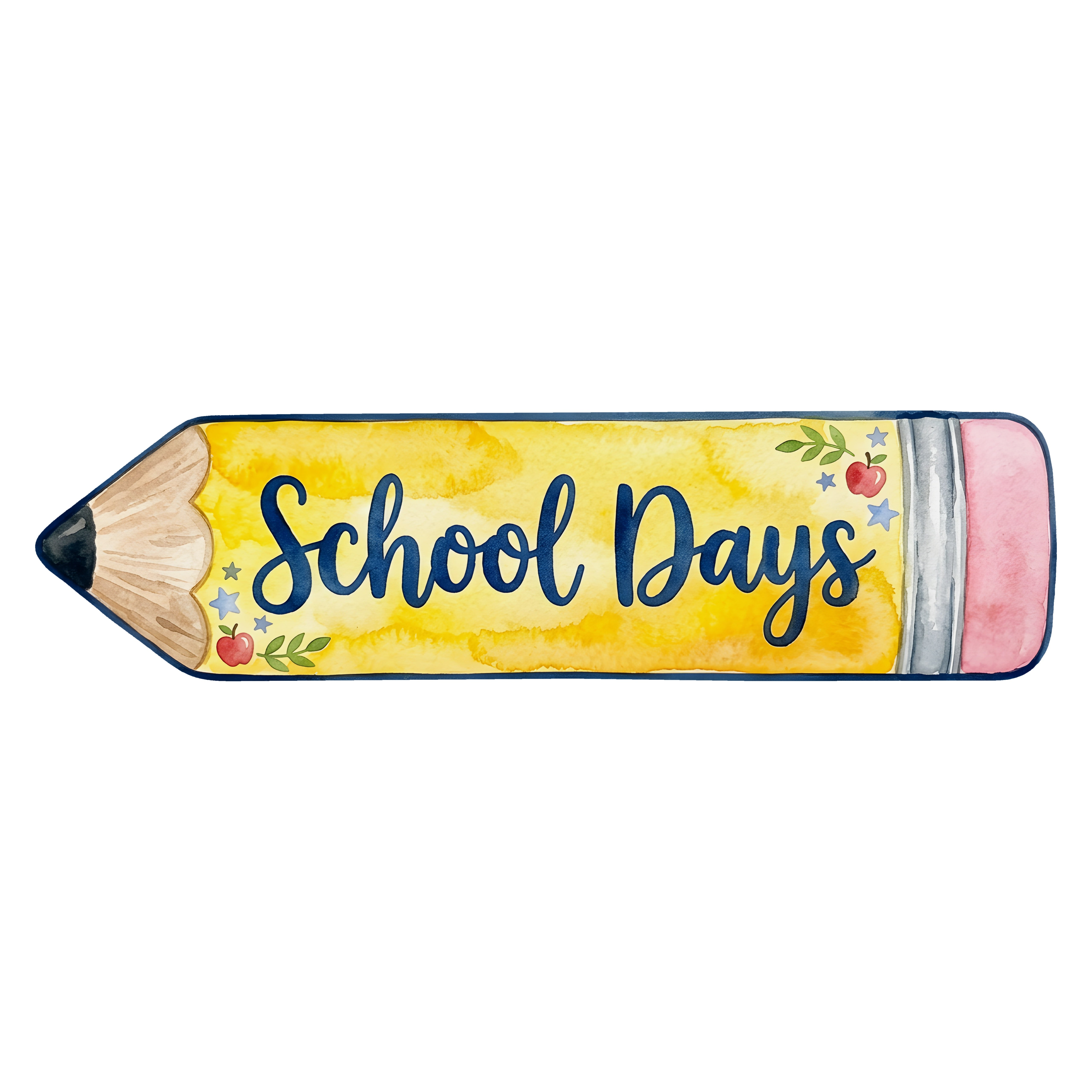 10.5" Waterproof Sign: School Days Pencil Item Number: CD1312NH-105