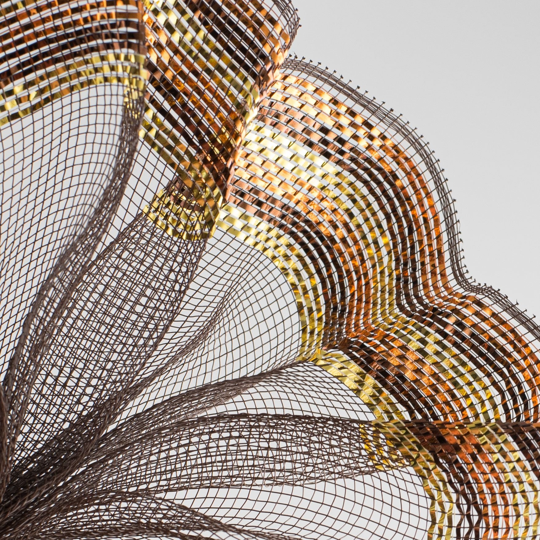 10" Border Stripe Metallic Mesh: Chocolate, Brown, Ivory Lifestyle Photo