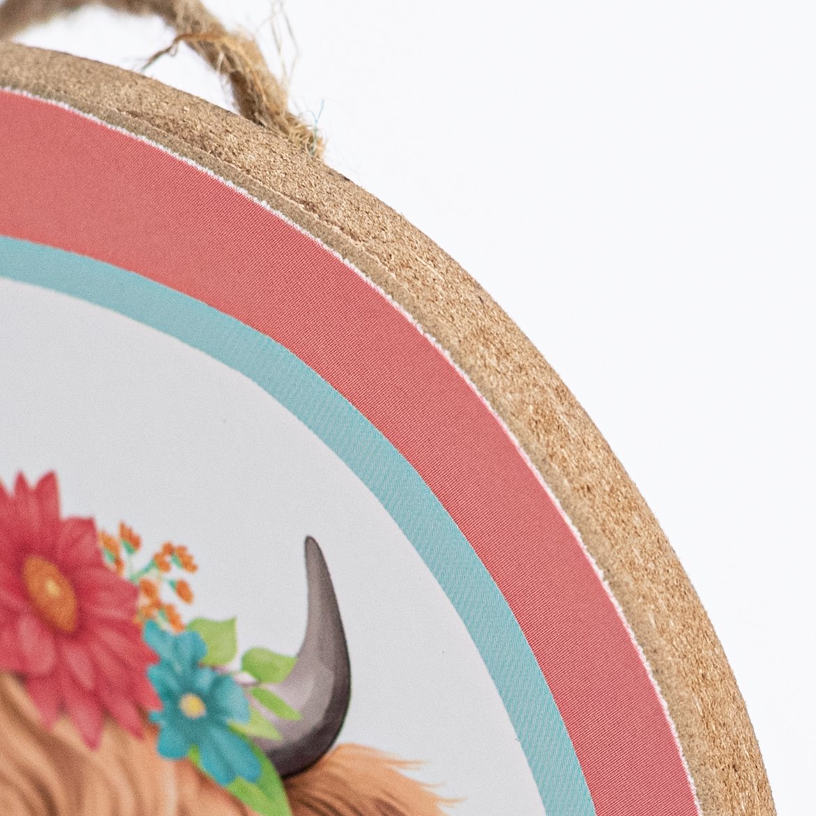 10" Bracket Wooden Sign: How You Mooin' Highland Cow detail photo 3