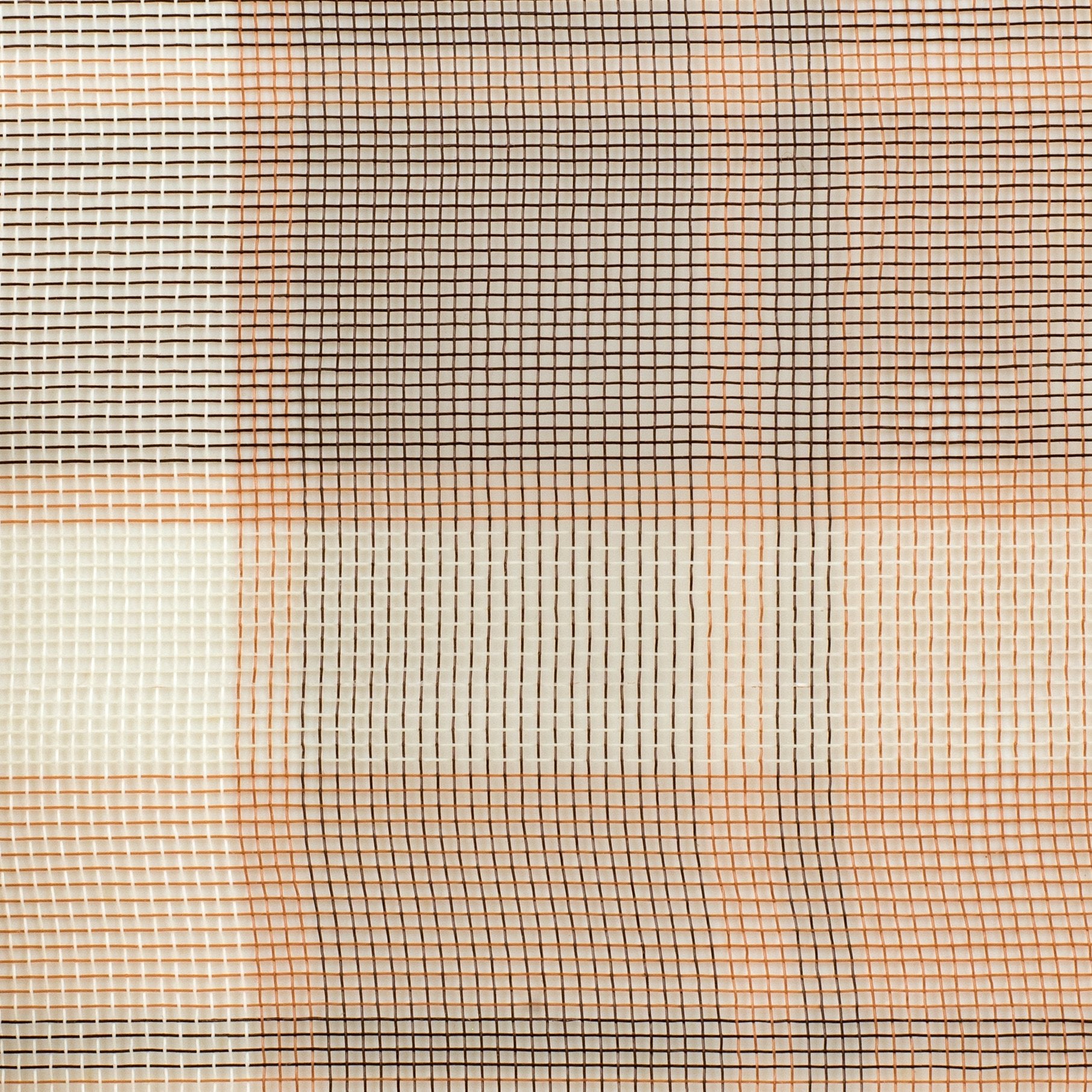 10" Fine Weave Plaid Deco Mesh: Chocolate Brown & Ivory detail photo 3