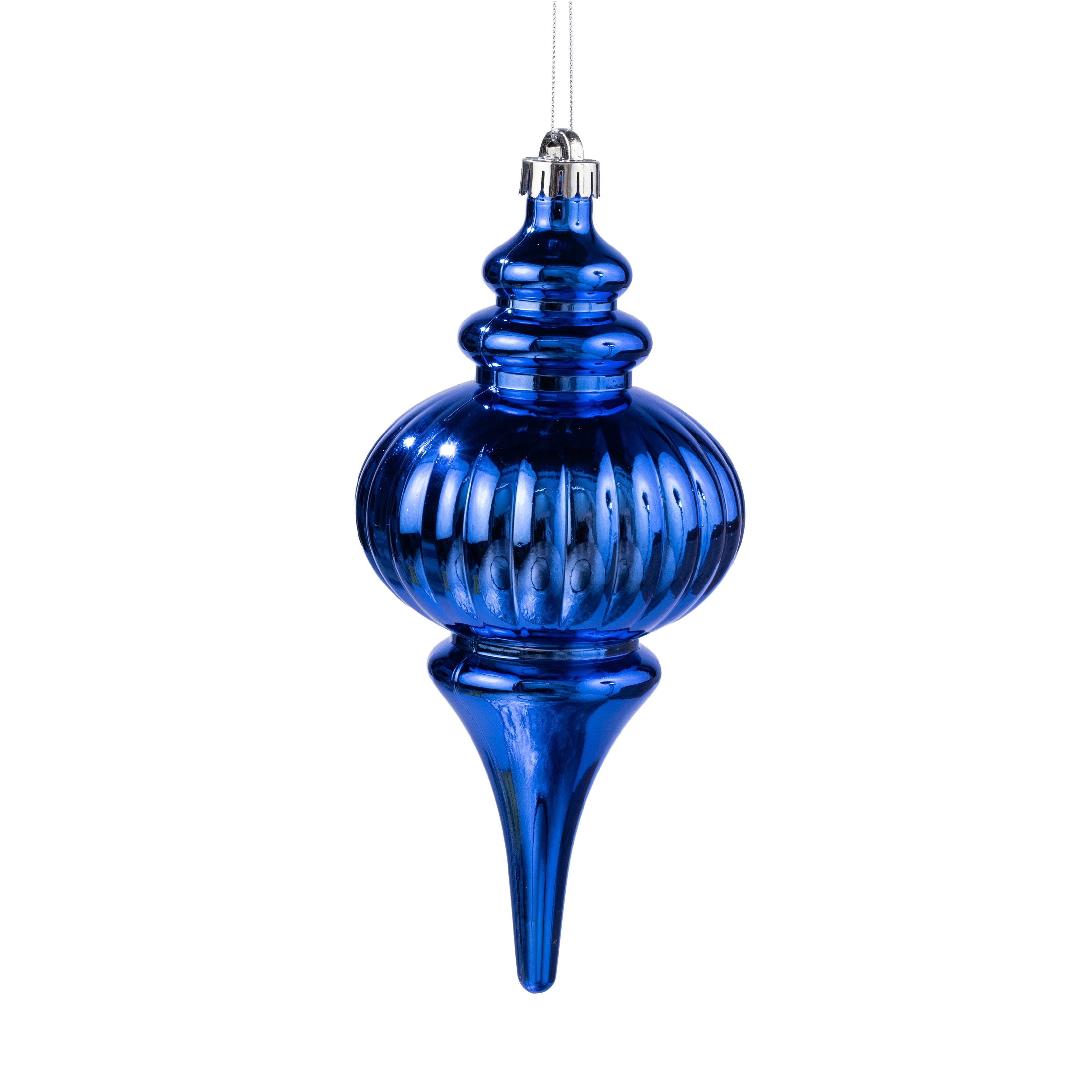10" Finial Ornament: Metallic Blue Item Number: 86958BL