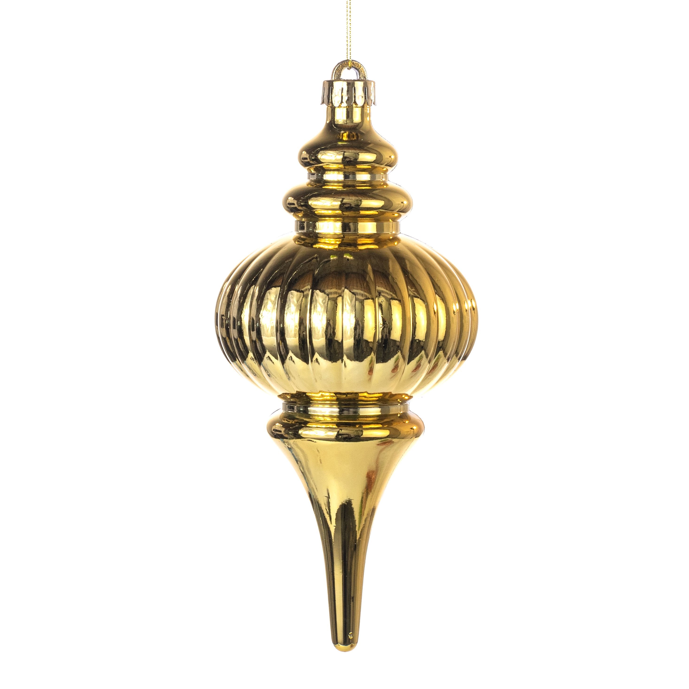 10" Finial Ornament: Metallic Gold Item Number: 86958GD