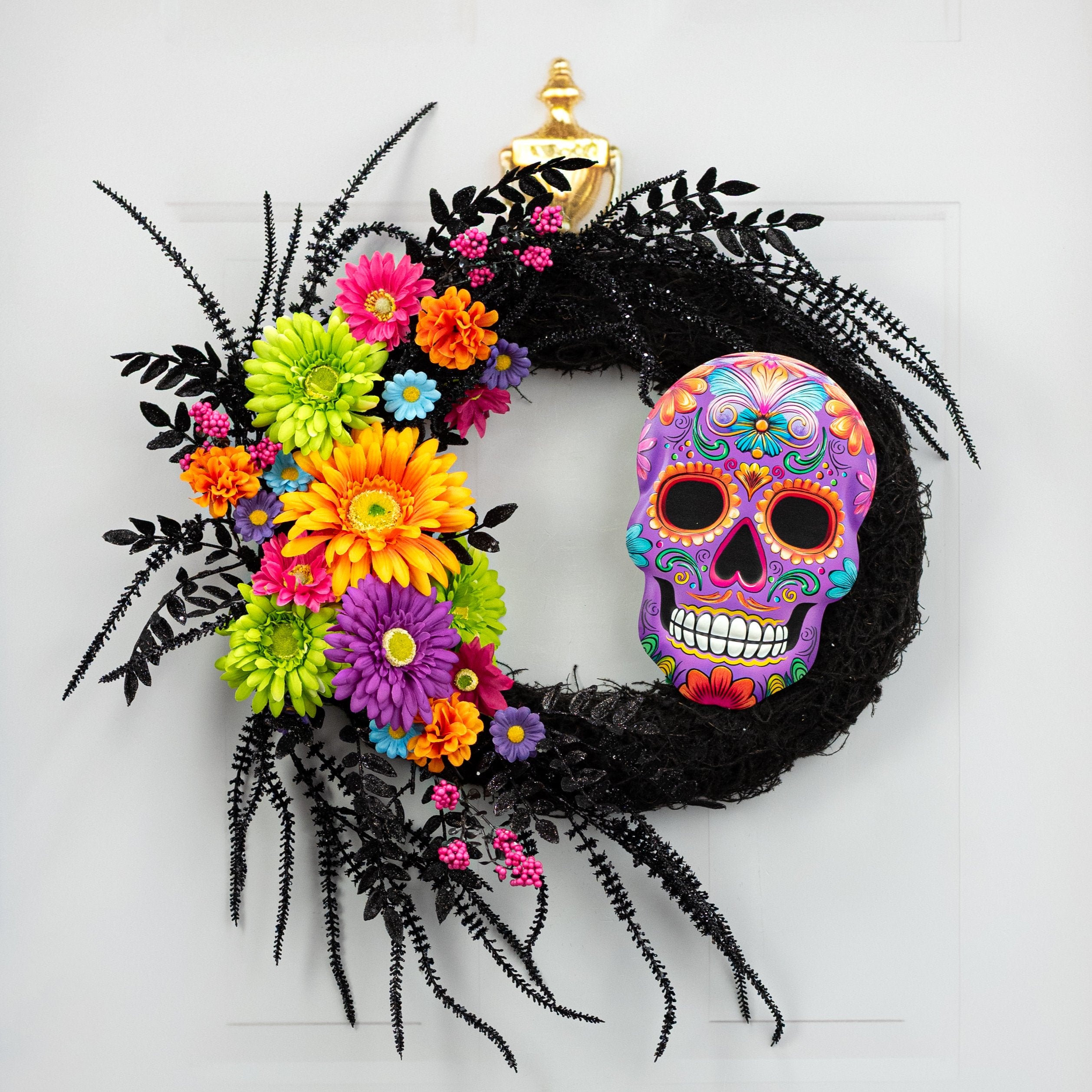 10" Metal Embossed Hanger: Sugar Skull Lifestyle Photo