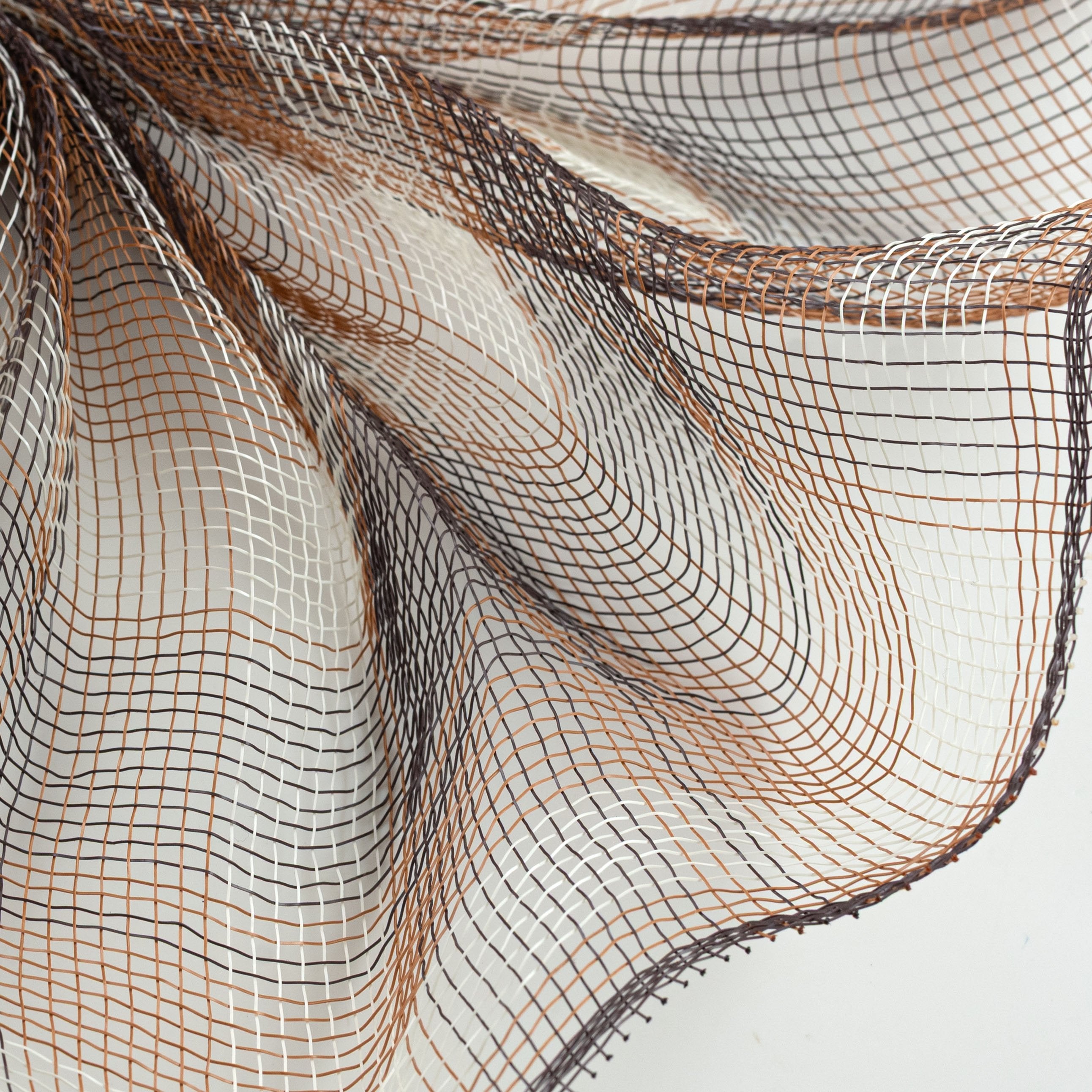 10" Plaid Deco Mesh: Chocolate Brown & Ivory Lifestyle Photo
