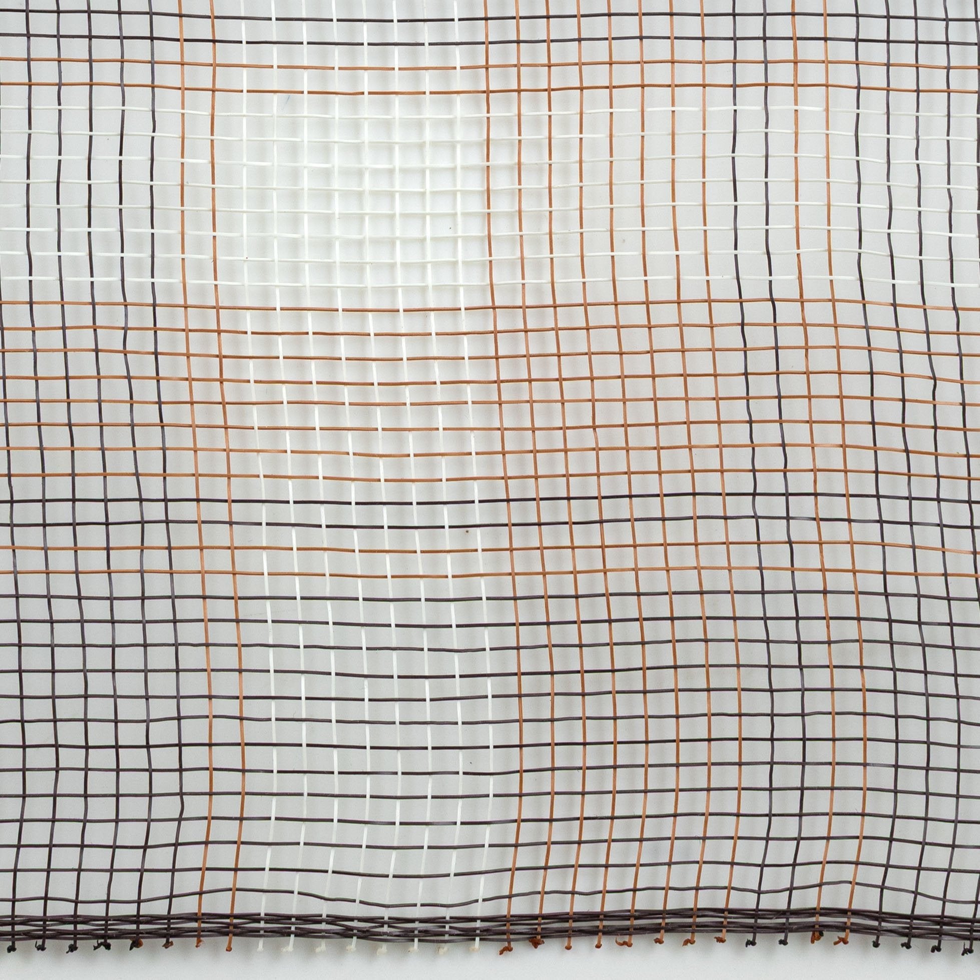 10" Plaid Deco Mesh: Chocolate Brown & Ivory detail photo 3