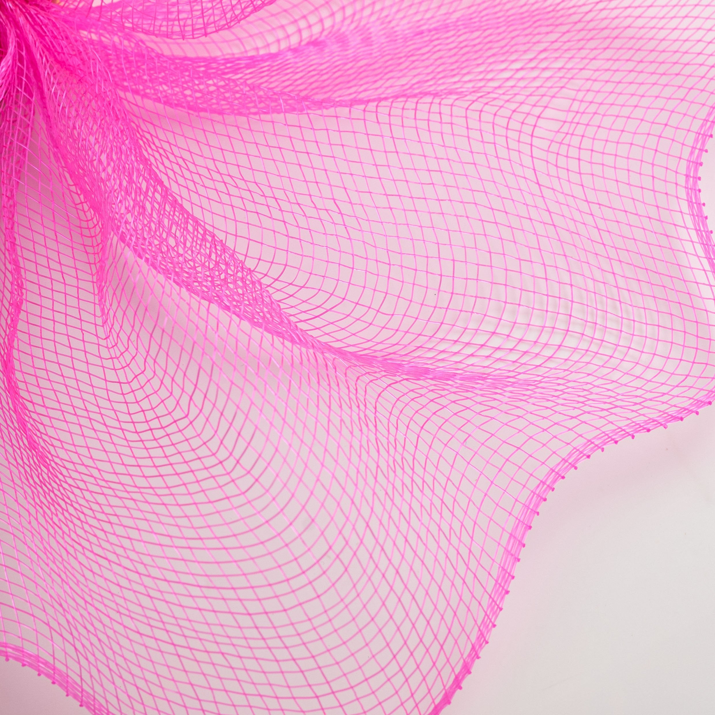 10" Poly Deco Mesh: Neon Hot Pink Lifestyle Photo