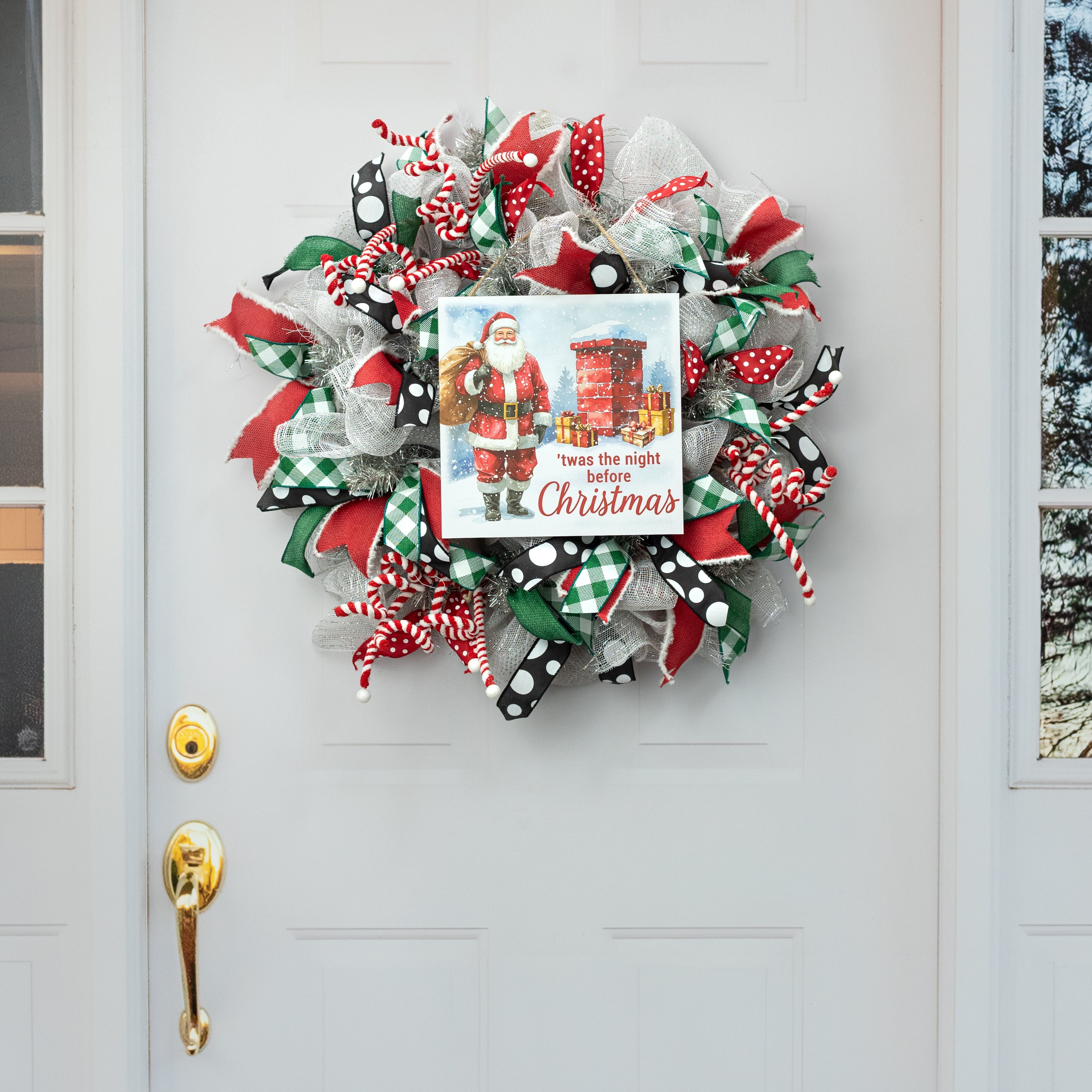 10" Square Wooden Sign: The Night Before Christmas detail photo 4