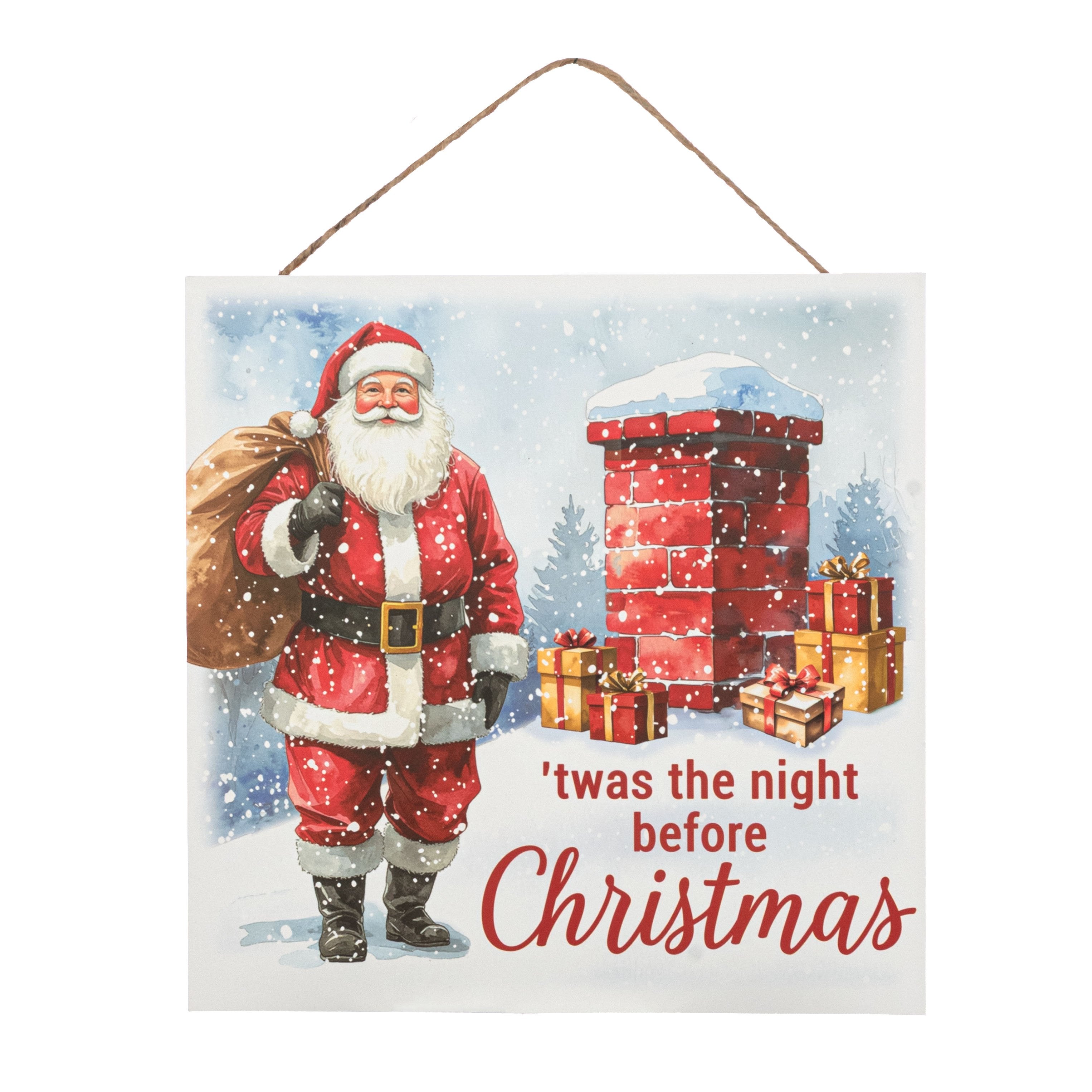 10" Square Wooden Sign: The Night Before Christmas Item Number: AP746827