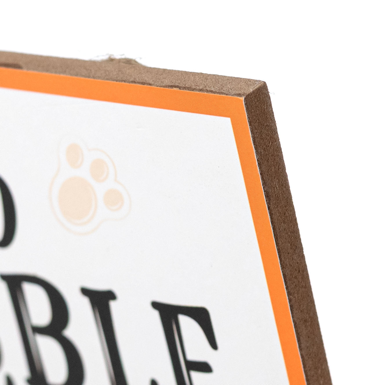 10" Square Wooden Sign: Stop to Nibble the Carrots detail photo 3