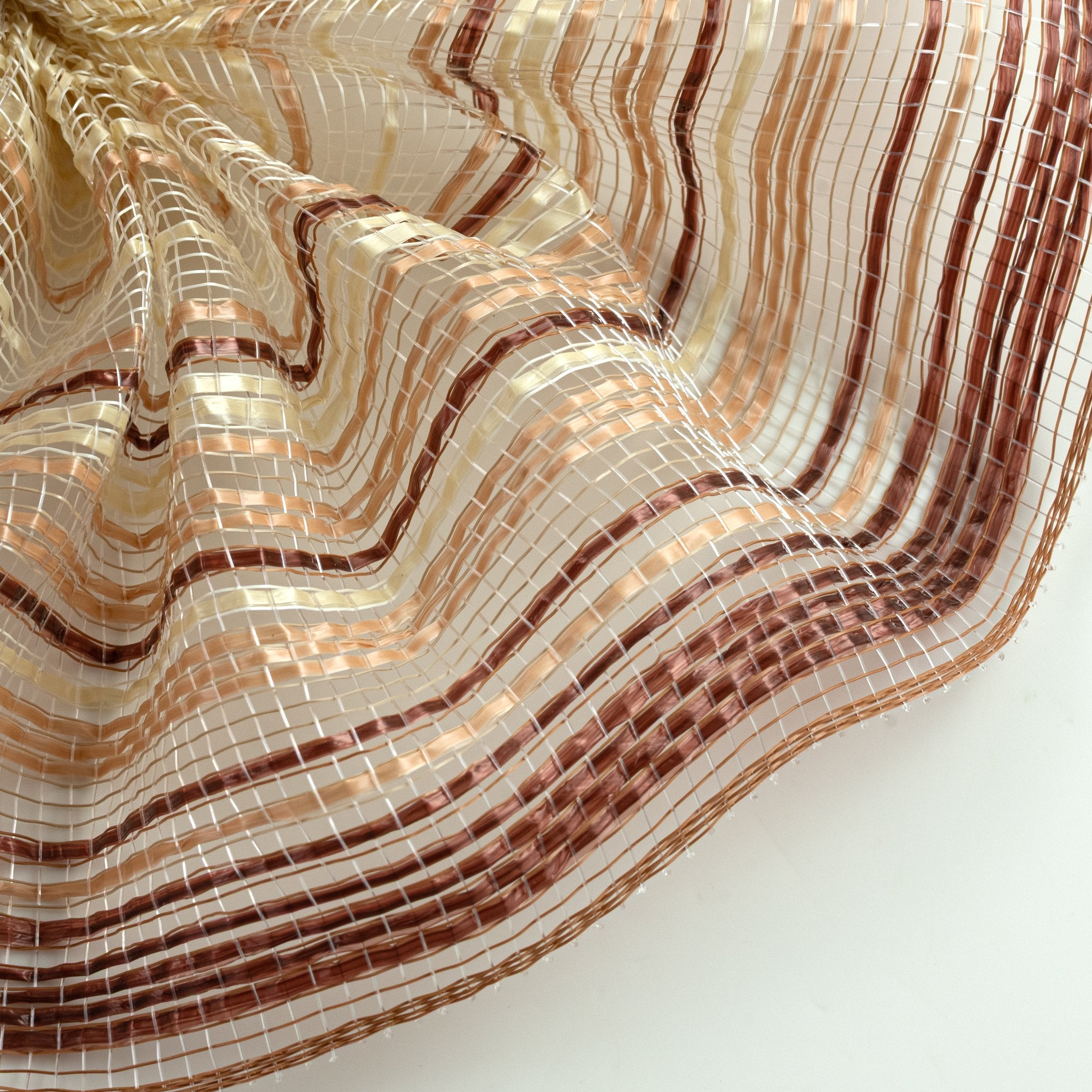10" Vertical Wide Strip OmbrÃ© Mesh: Gingerbread Lifestyle Photo