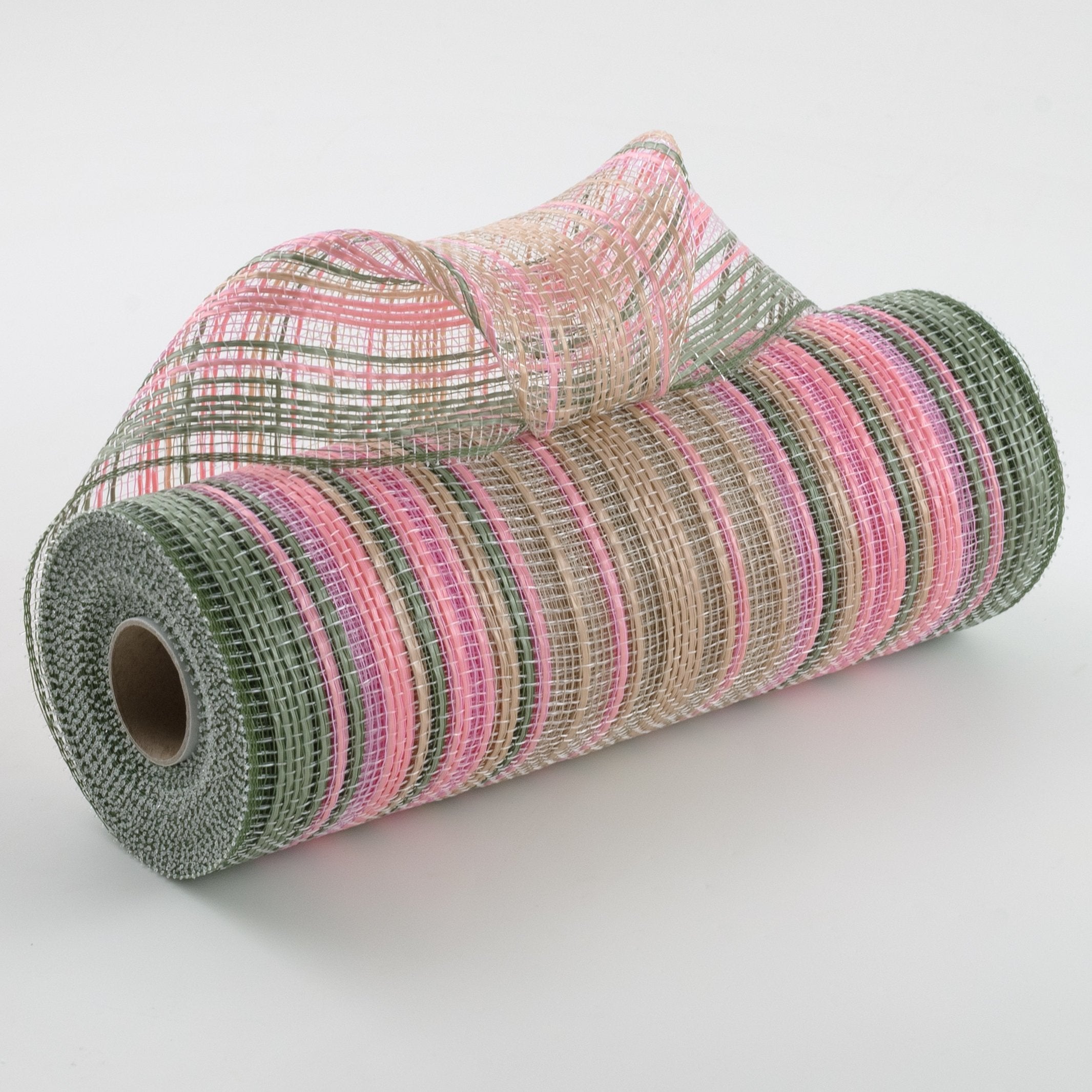 10" Vertical Wide Strip OmbrÃ© Mesh: Sage, Natural & Blush Item Number: RE13862C