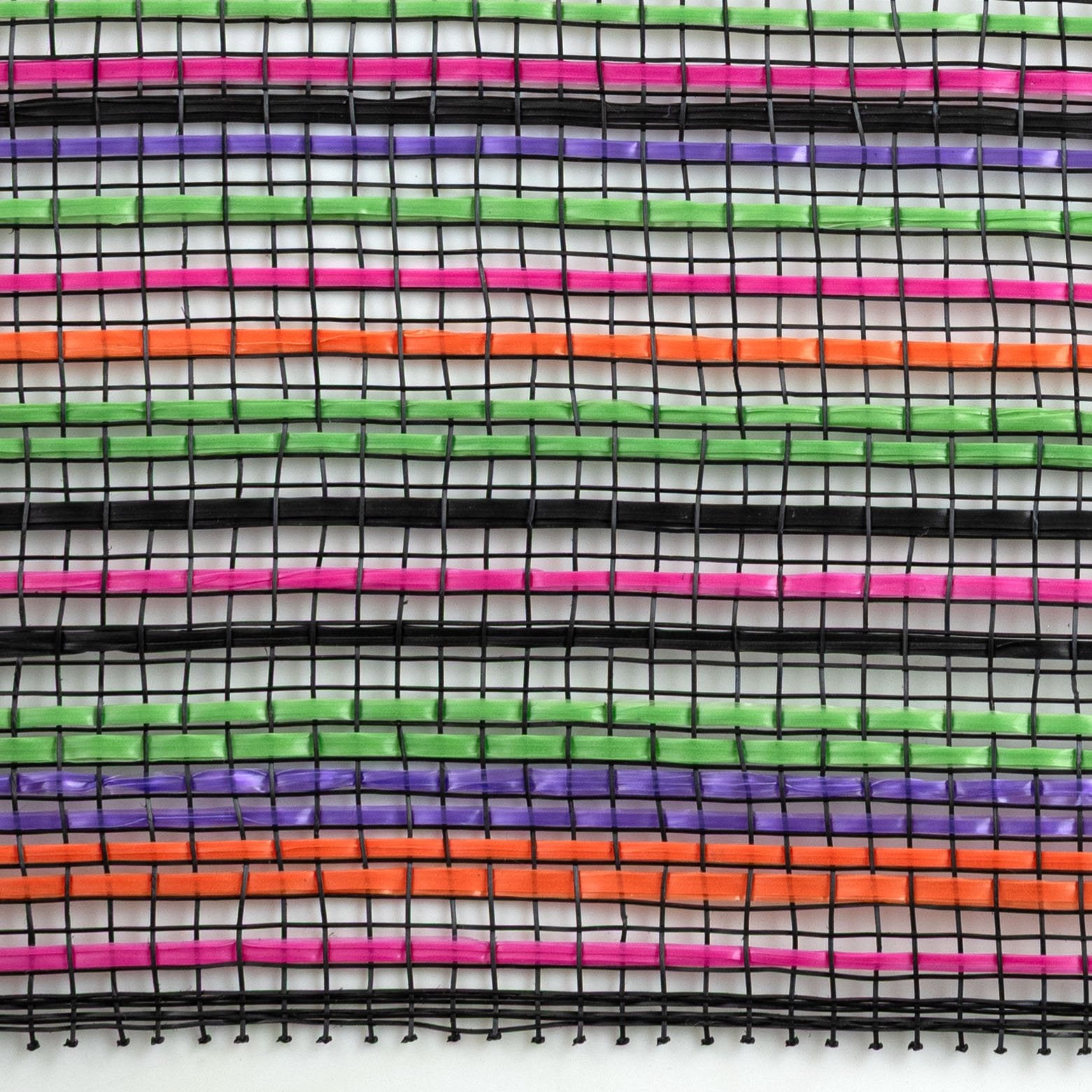 10" Vertical Wide Strip Striation Mesh: Bright Halloween detail photo 3
