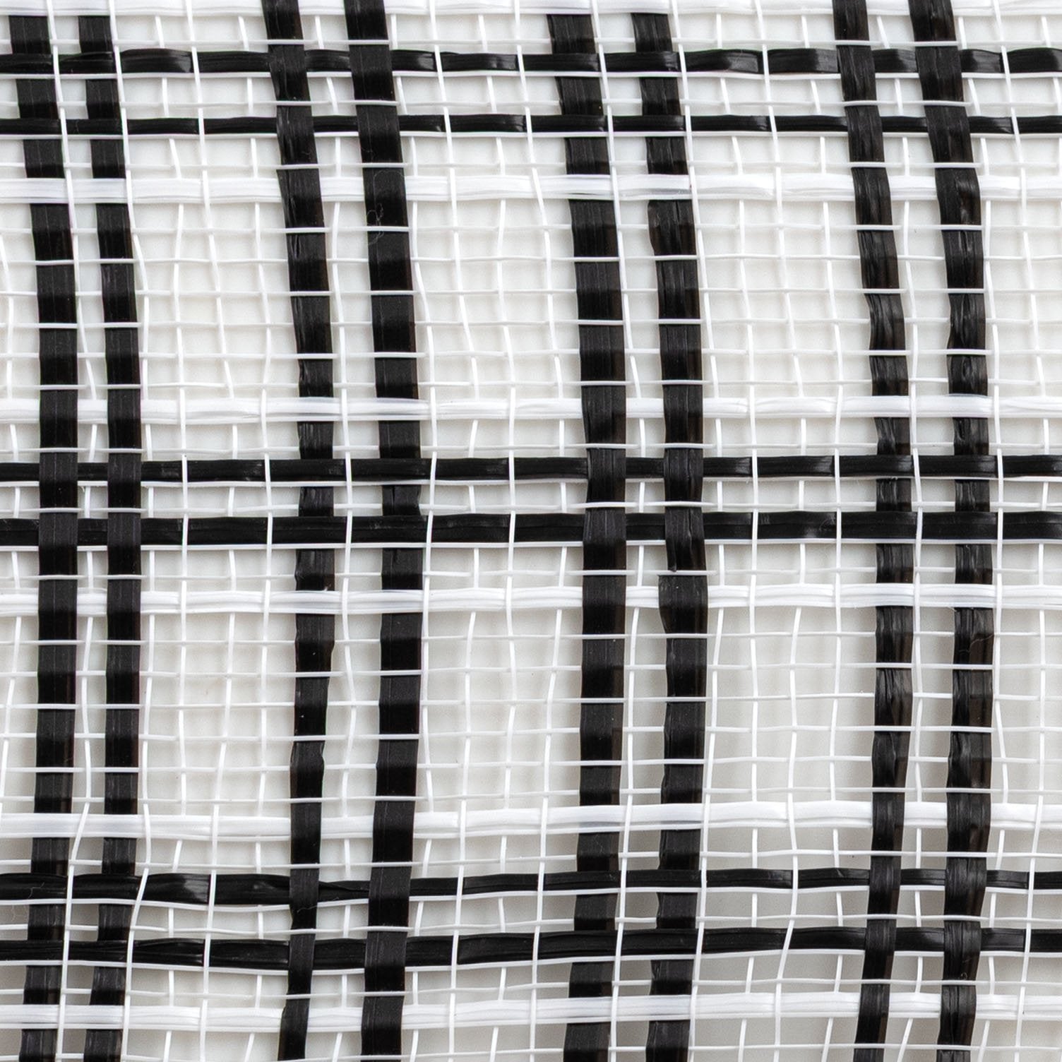 10" Wide Strip Plaid Mesh: Black & White detail photo 3