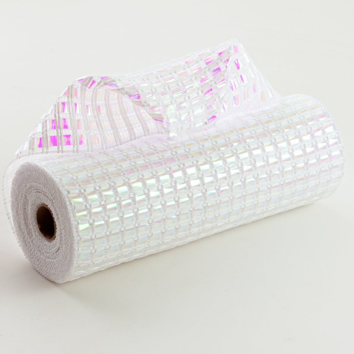 10" XL Wide Foil Metallic Mesh: Iridescent White Item Number: XB254110-01
