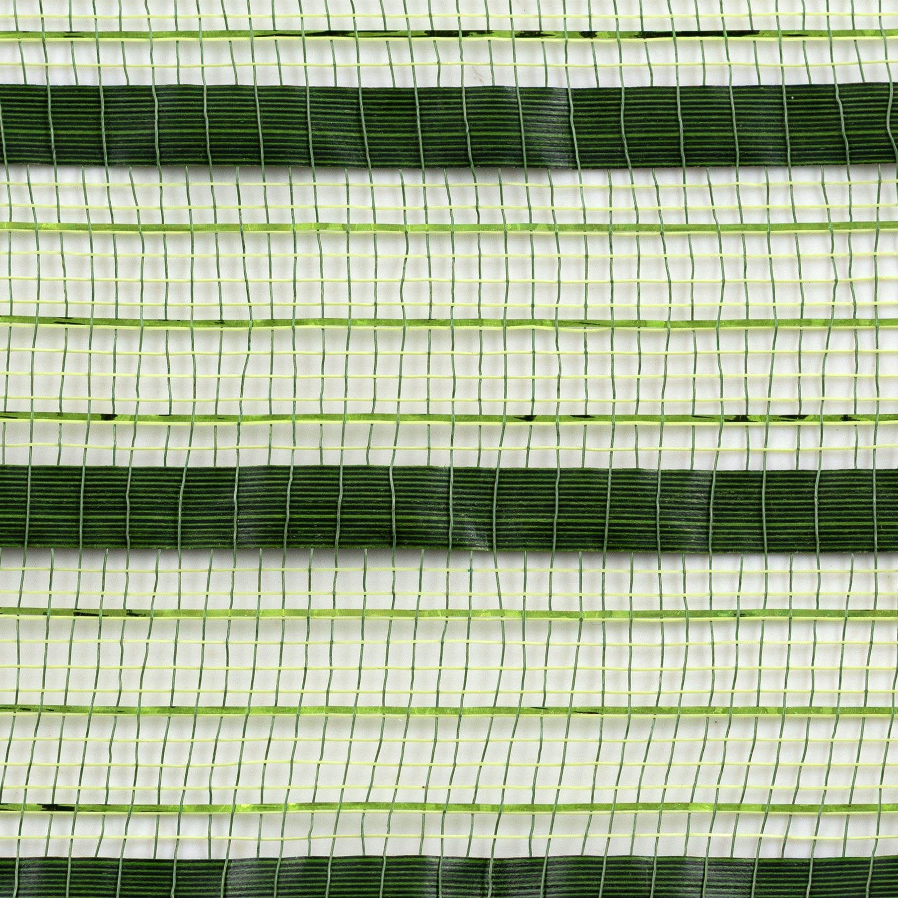 10" XL Wide Foil Stripe Mesh: Metallic Moss Green & Aspidistra detail photo 3