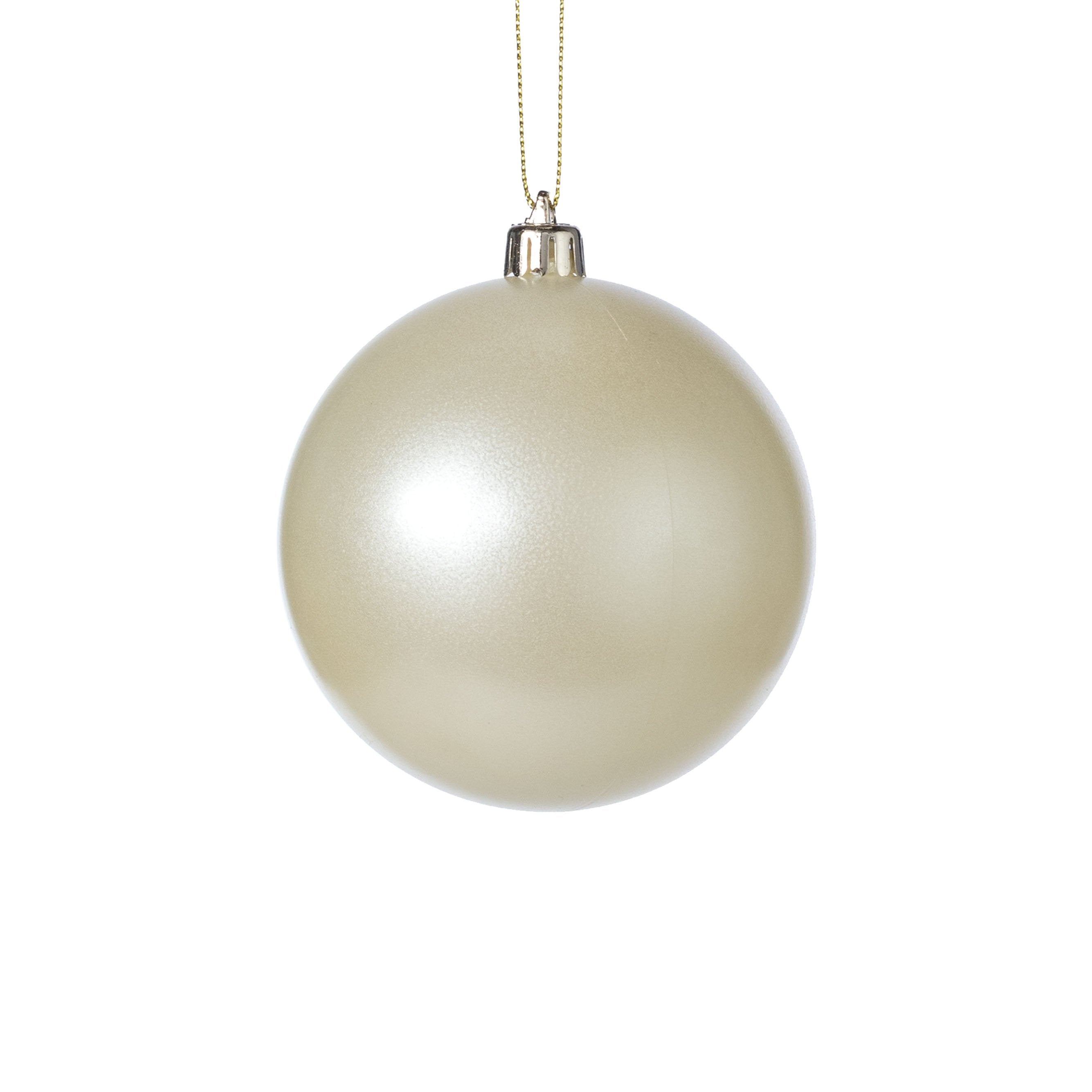 100mm Pearlized Ball Ornament: Ivory Item Number: XH9673XY