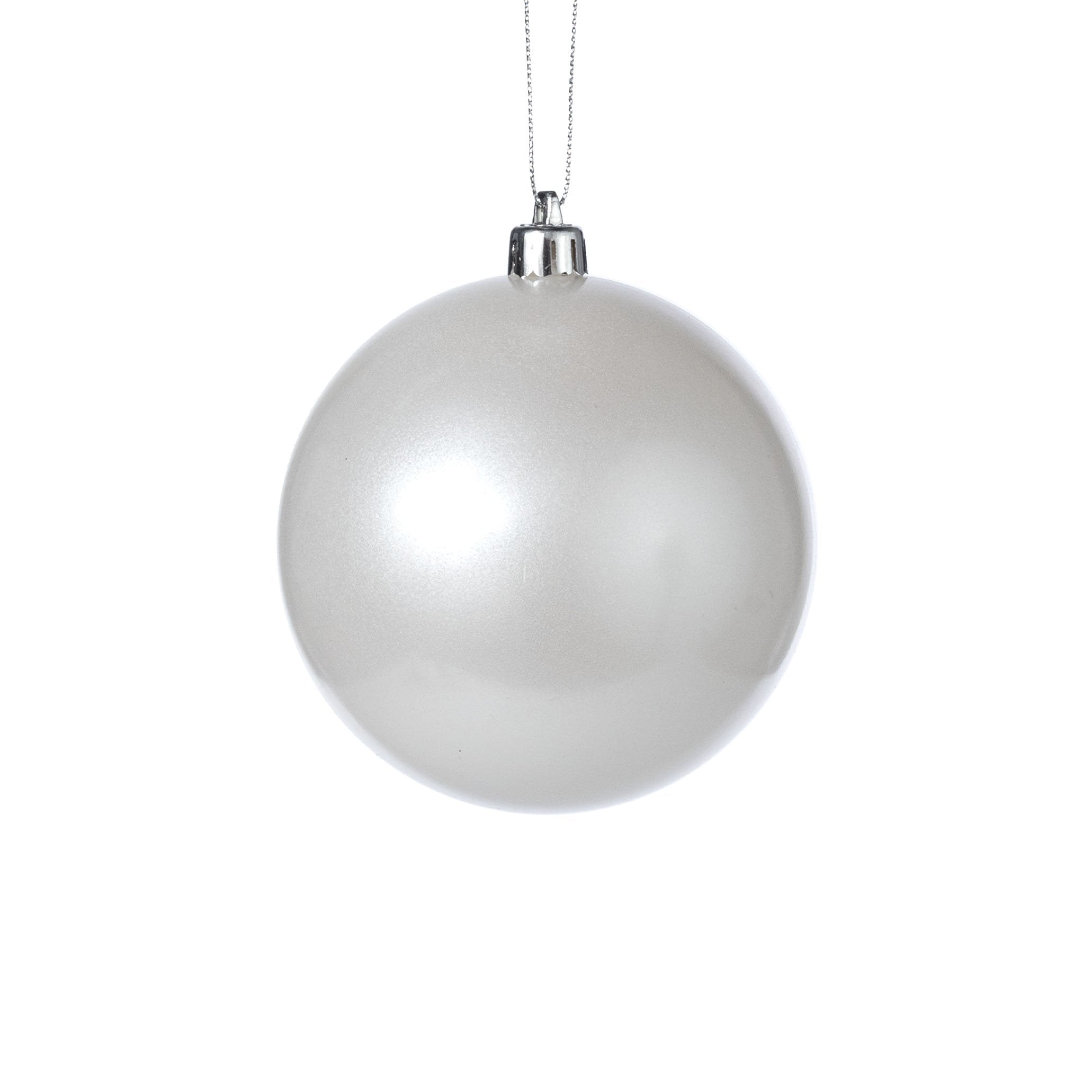 100mm Pearlized Ball Ornament: White Item Number: XH967327