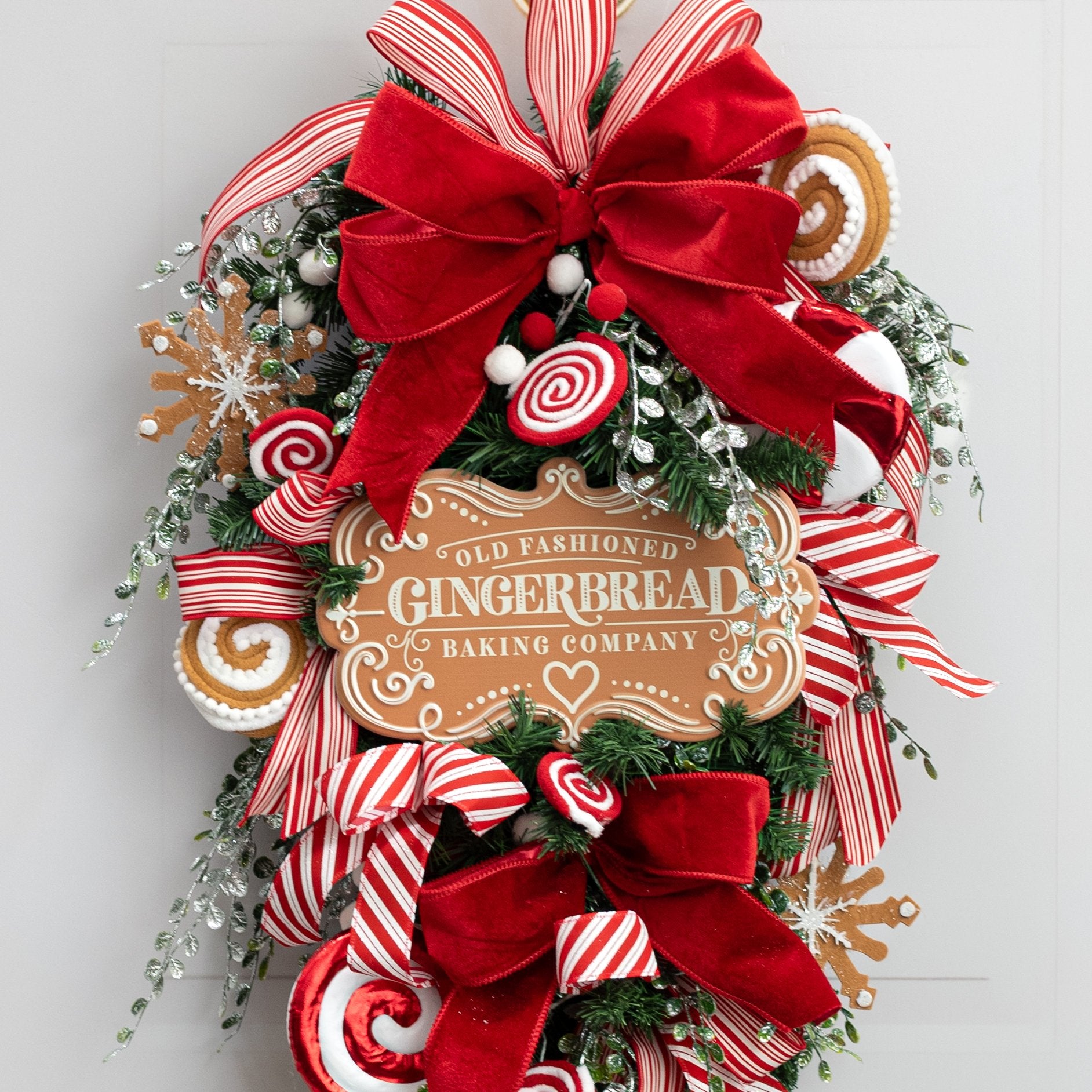 11.5" Metal Embossed Hanger: Gingerbread Baking Lifestyle Photo