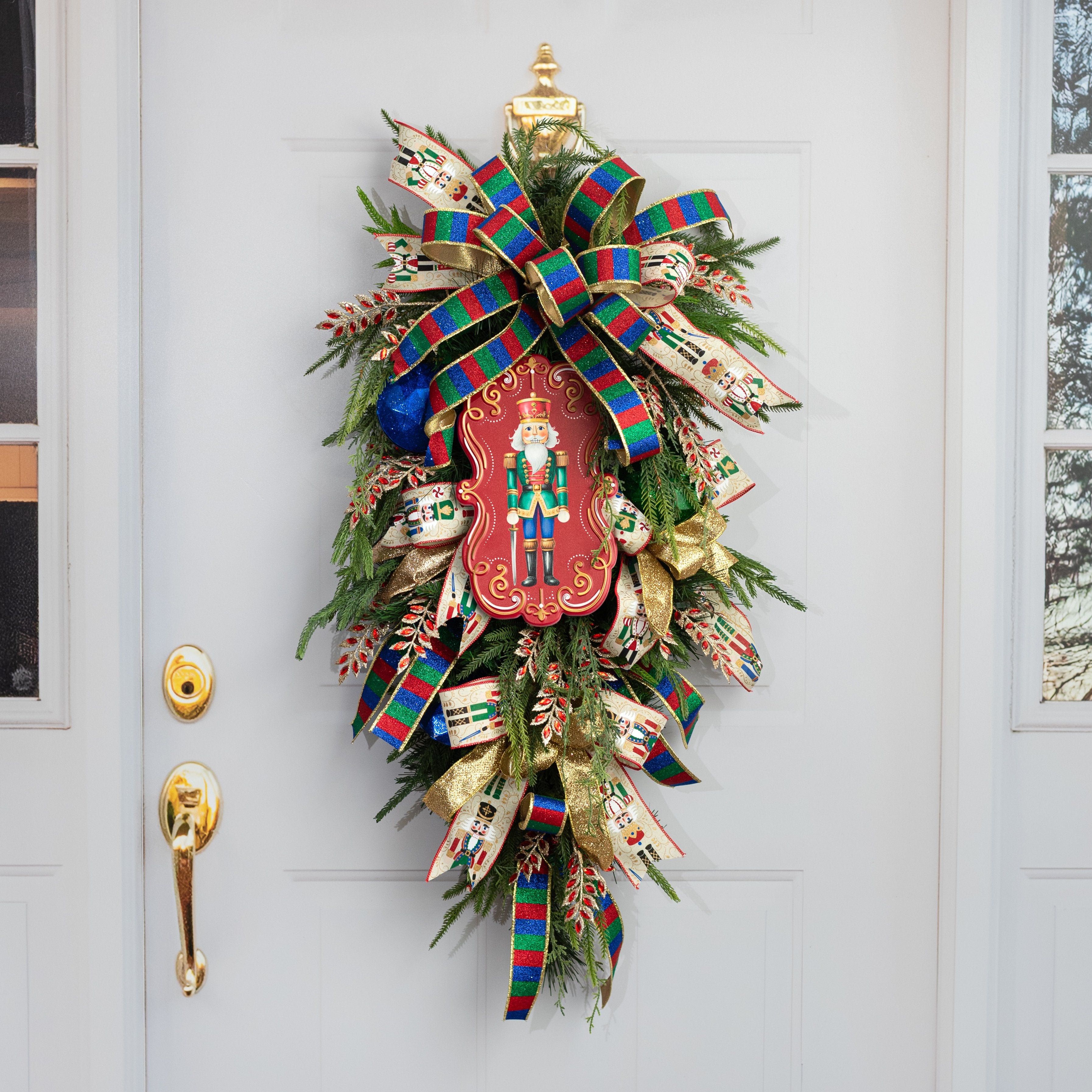 11.5" Metal Embossed Hanger: Red Nutcracker Lifestyle Photo