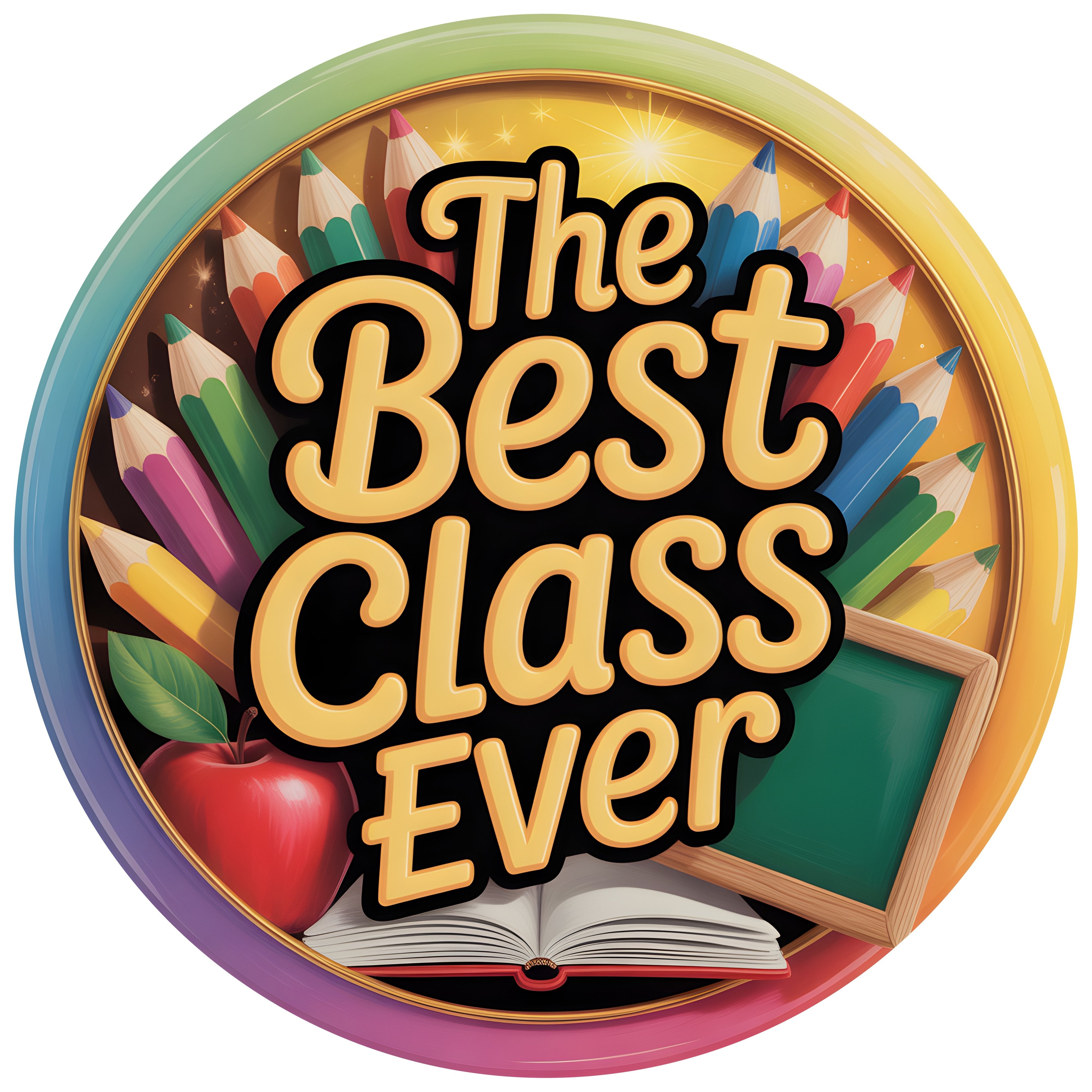 11.75" Round Waterproof Sign: Best Class Ever School Supplies Item Number: CD1458NH-118