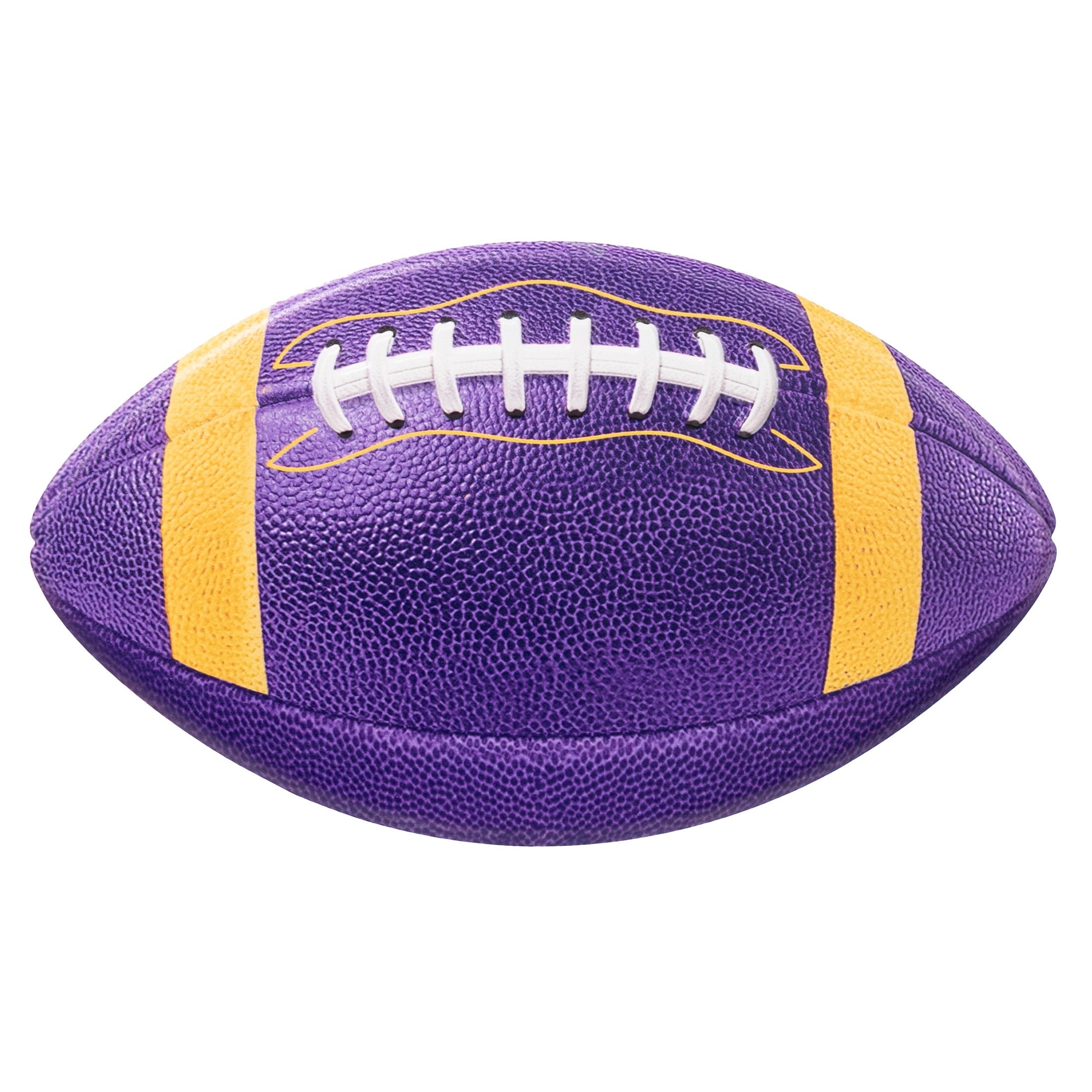 11" Embossed Metal Football Sign: Purple & Golden Yellow Item Number: MD1884N1