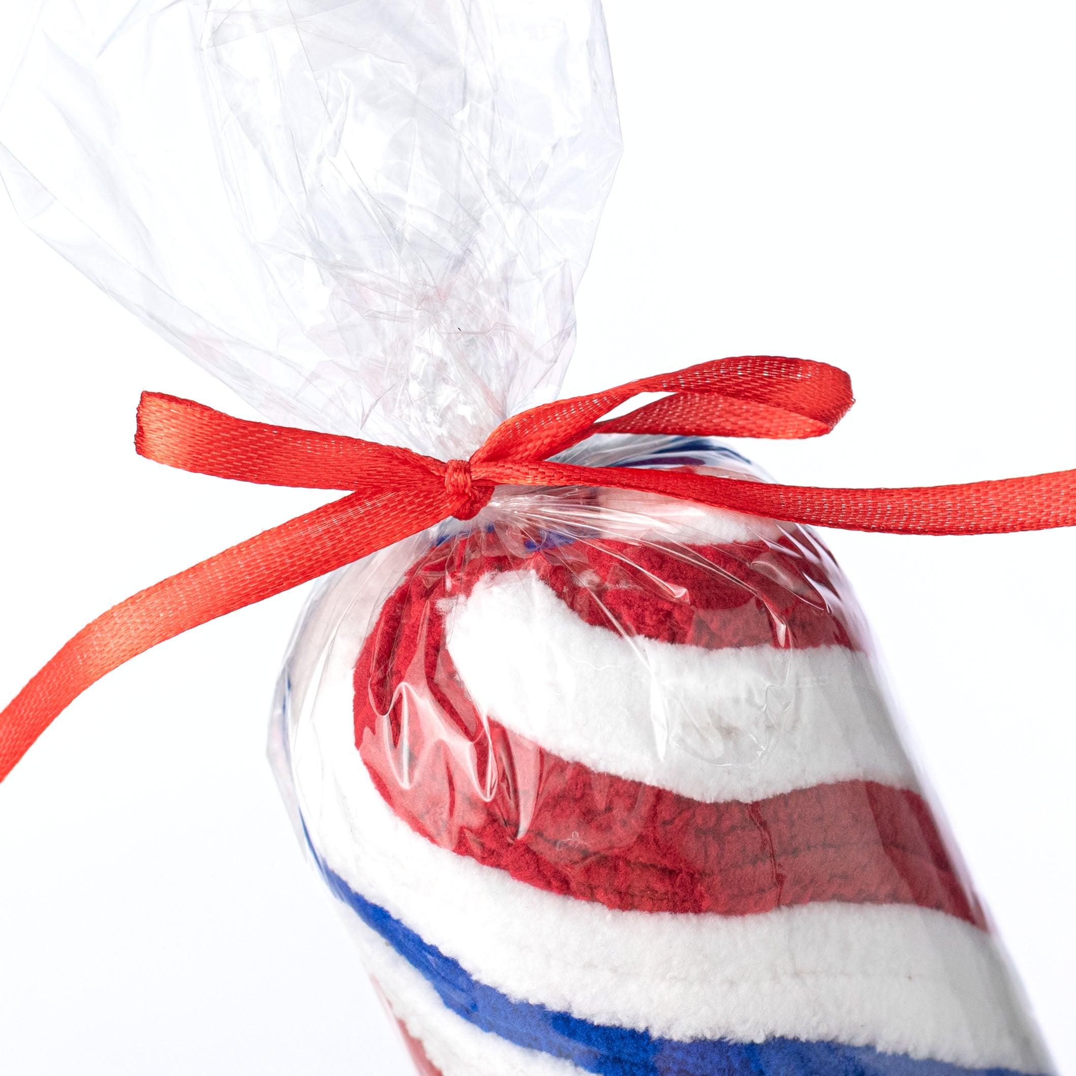 11" Wrapped Patriotic Peppermint Candy: Red, White & Blue detail photo 3