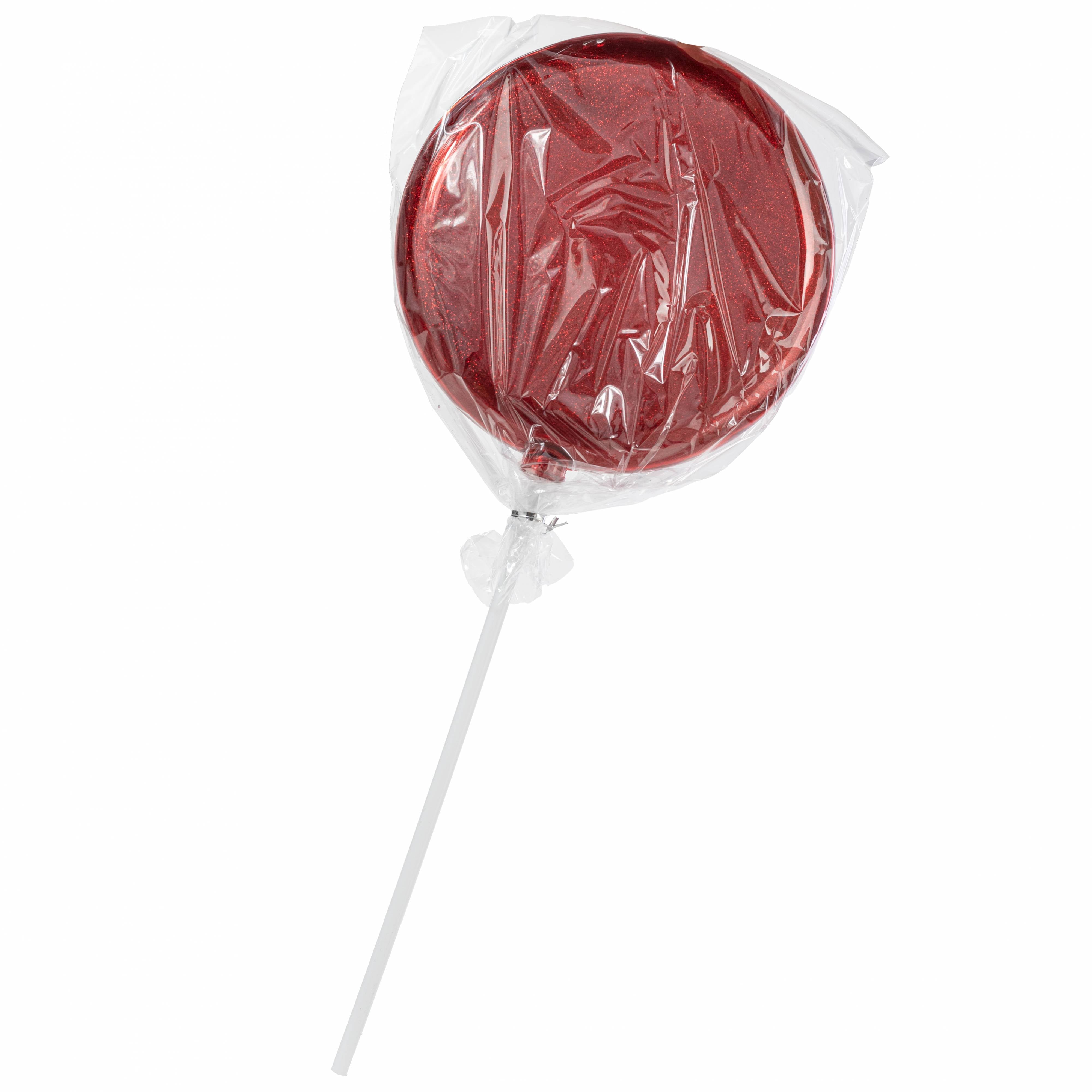 8" x 19" Candy Lollipop Stick: Glitter Red