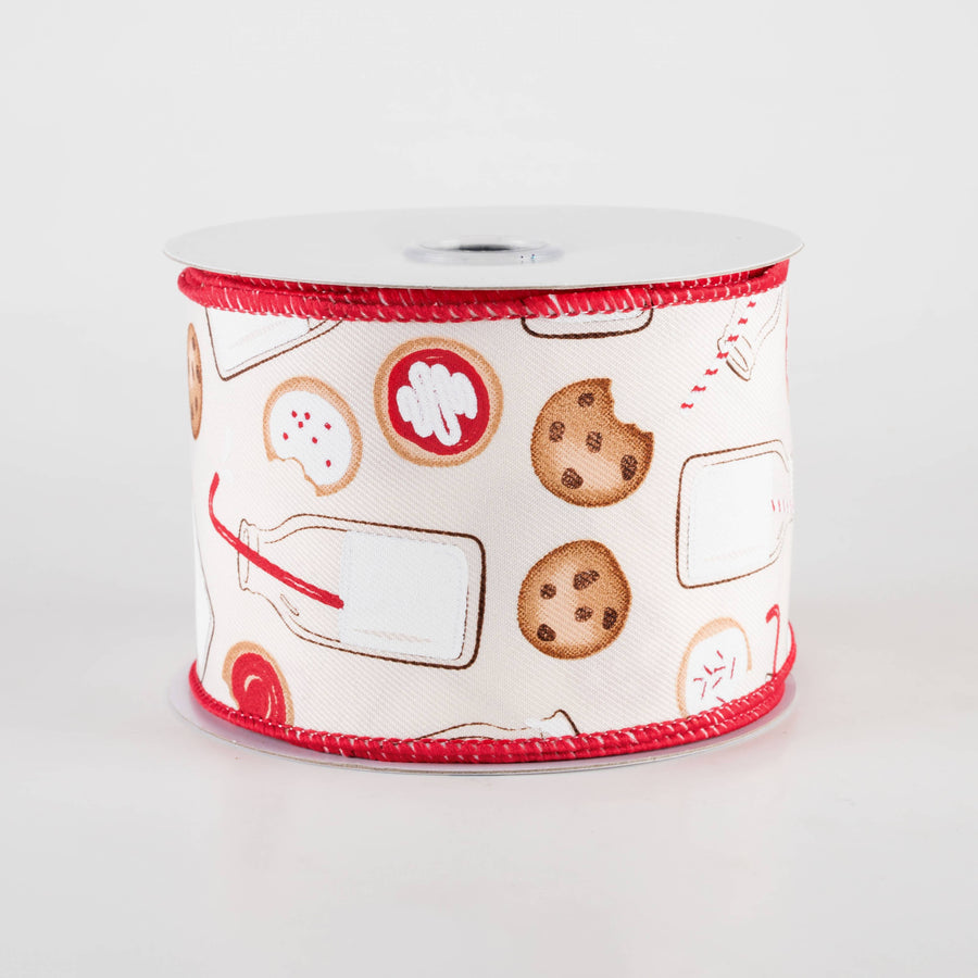 2.5" Milk & Cookies Ribbon: Ivory (10 Yards)
