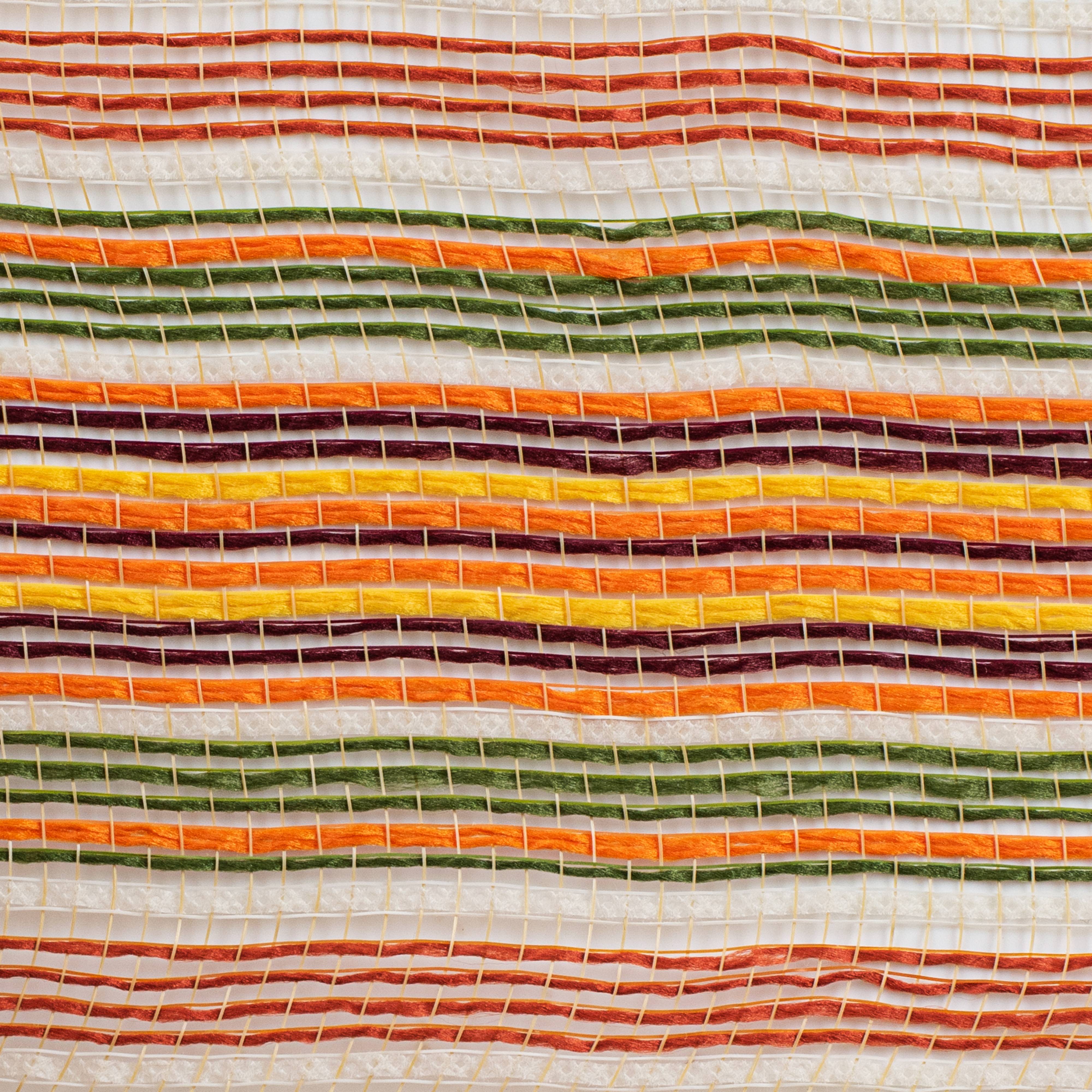 10" Striation Stripes Fabric Mesh: Fall Colors