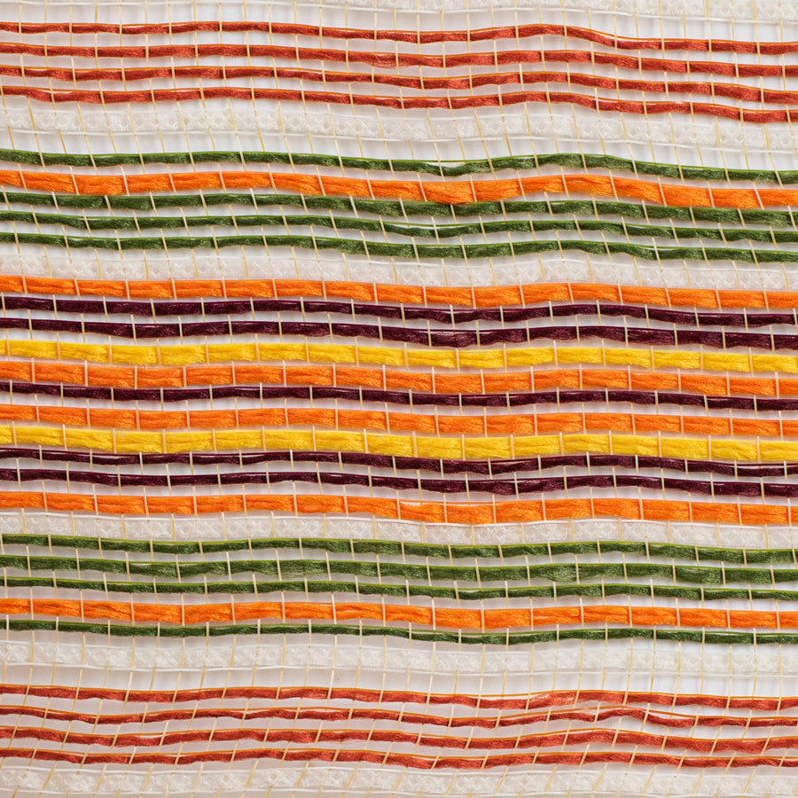 10" Striation Stripes Fabric Mesh: Fall Colors