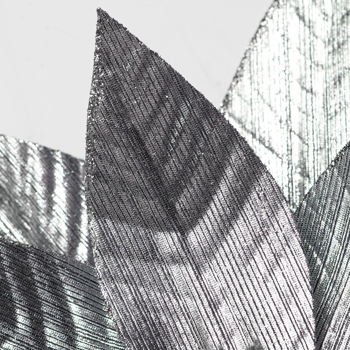 12" x 19" Metallic Poinsettia Stem: Black & Silver Lifestyle Photo