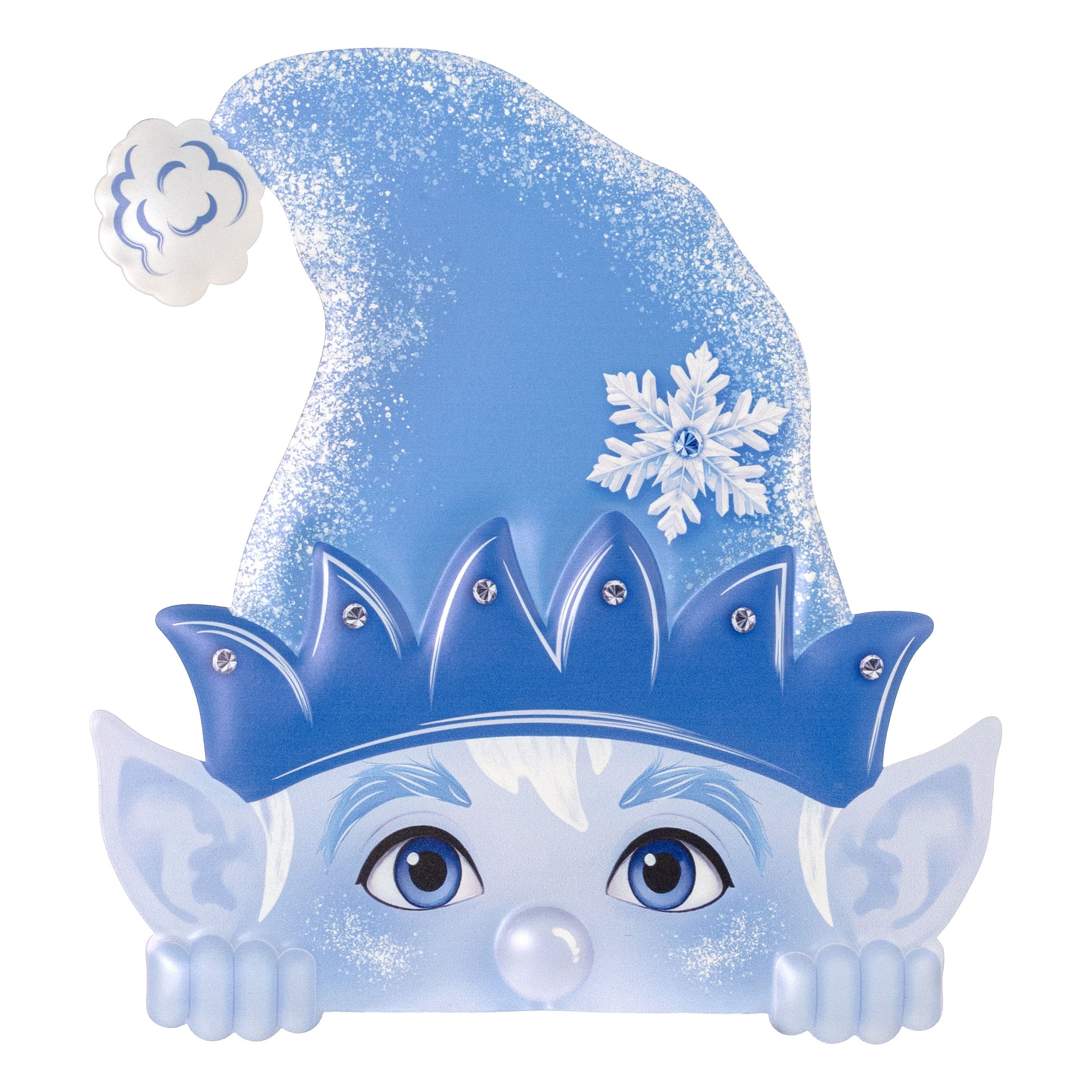 12" Embossed Metal Peeking Jack Frost Hanger Item Number: MD1890