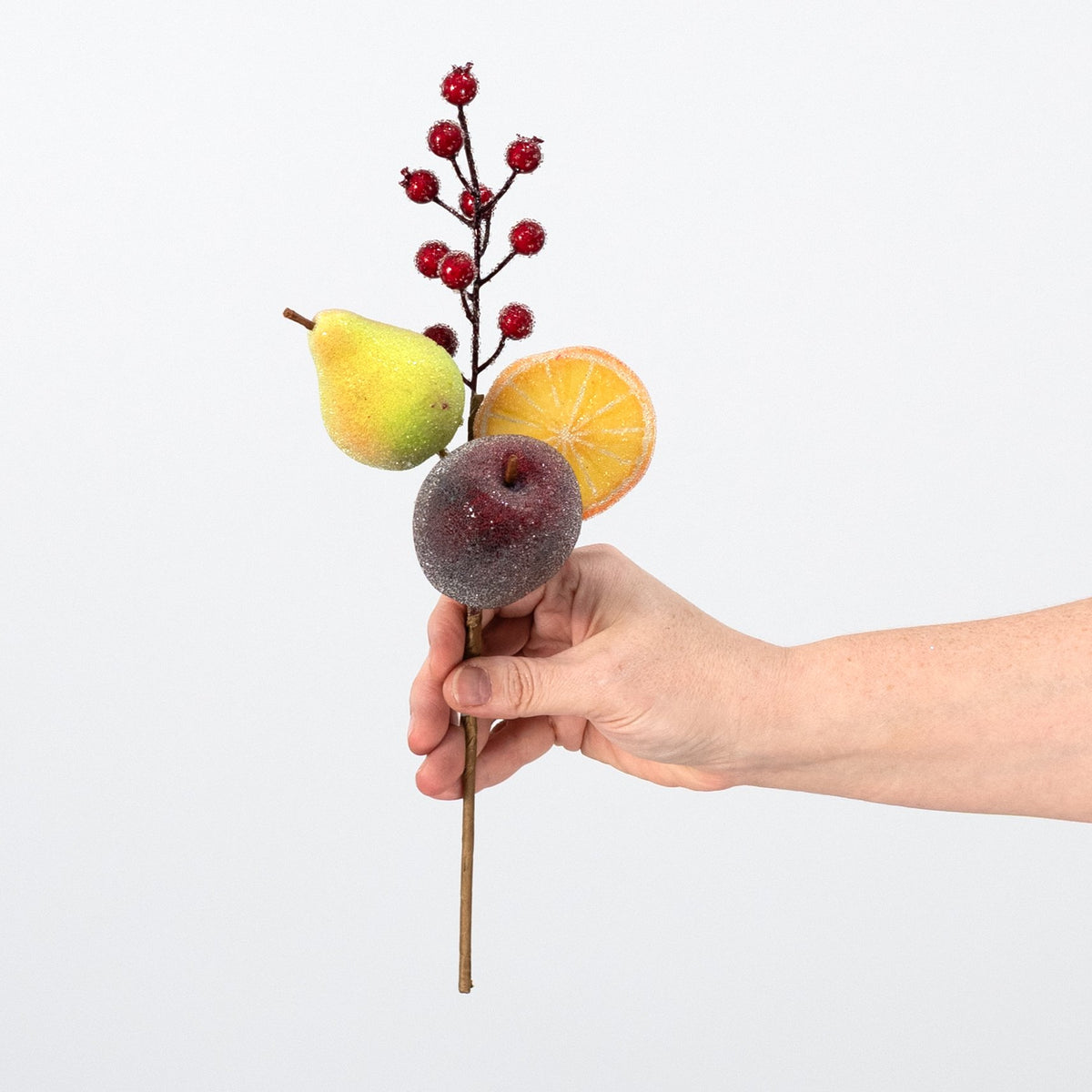 12" Frosted Pear, Apple, Berry & Orange Pick detail photo 3
