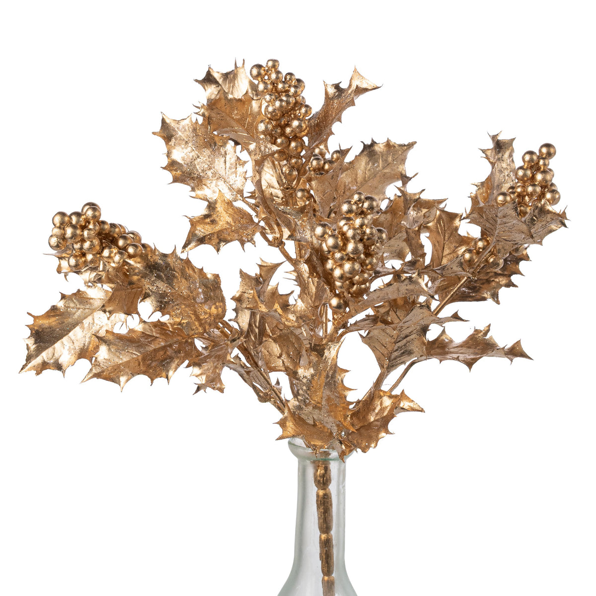 12" Holly Leaves & Berries Bush: Gold Item Number: 2826163GD