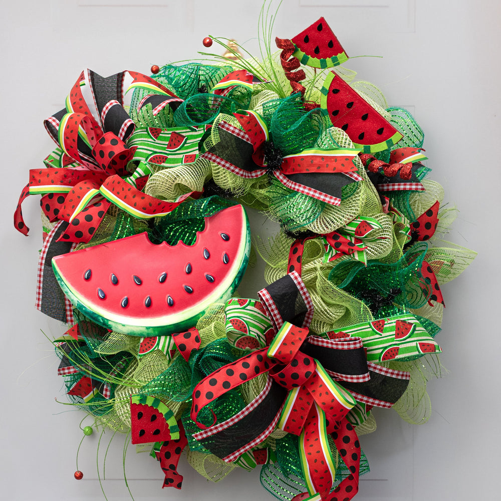 12" Metal Embossed Hanger: Watermelon Slice Lifestyle Photo