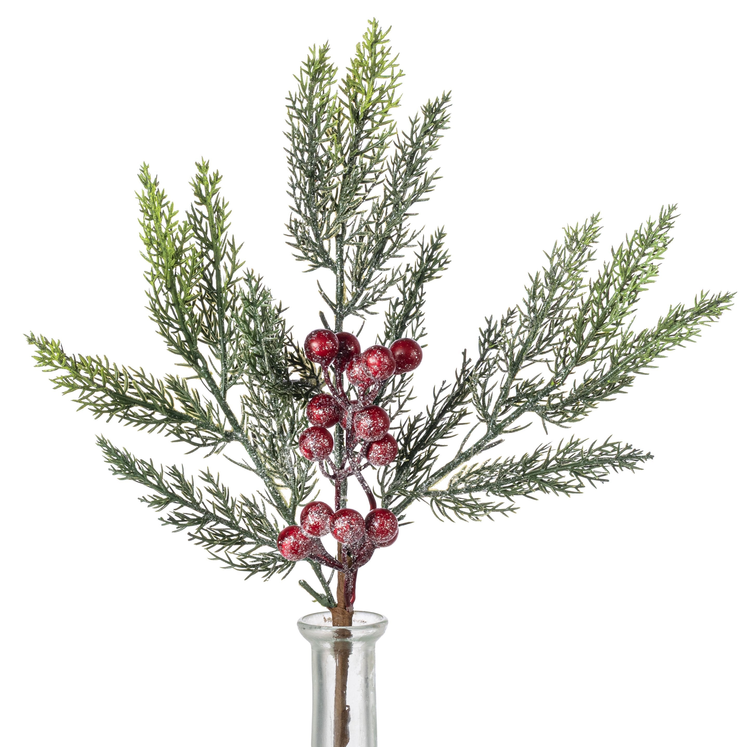 12" Sparkle Cypress with Ash Berry Pick: Burgundy Item Number: 511236