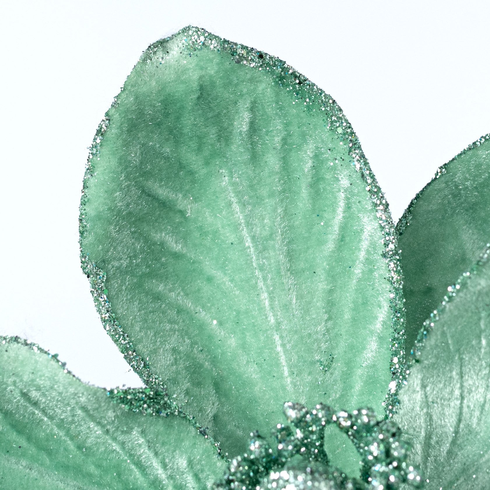 8" x 12" Velvet Magnolia Flower Stem: Mint Green Lifestyle Photo