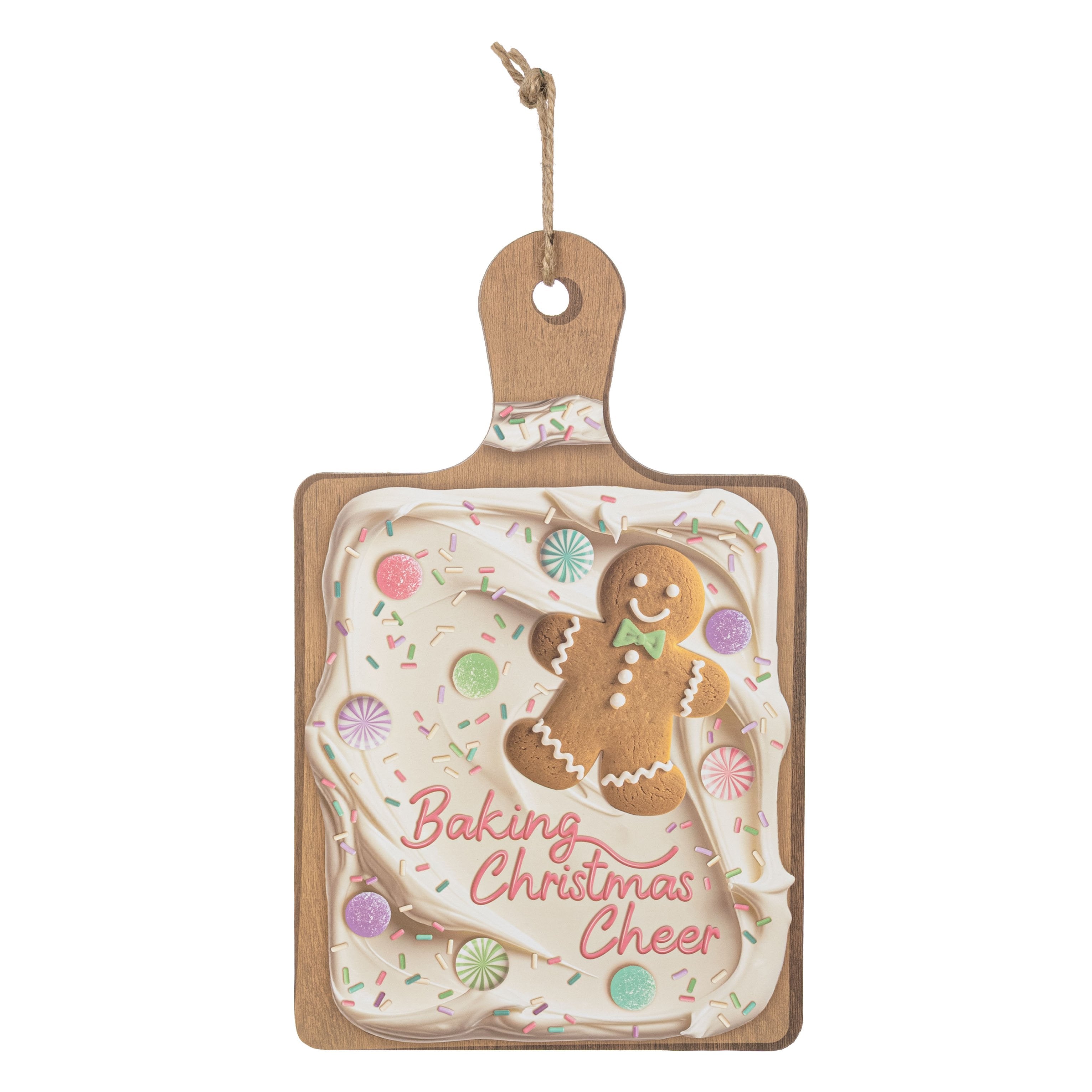 12" Wooden Cutting Board Sign: Baking Christmas Cheer Item Number: AP7467