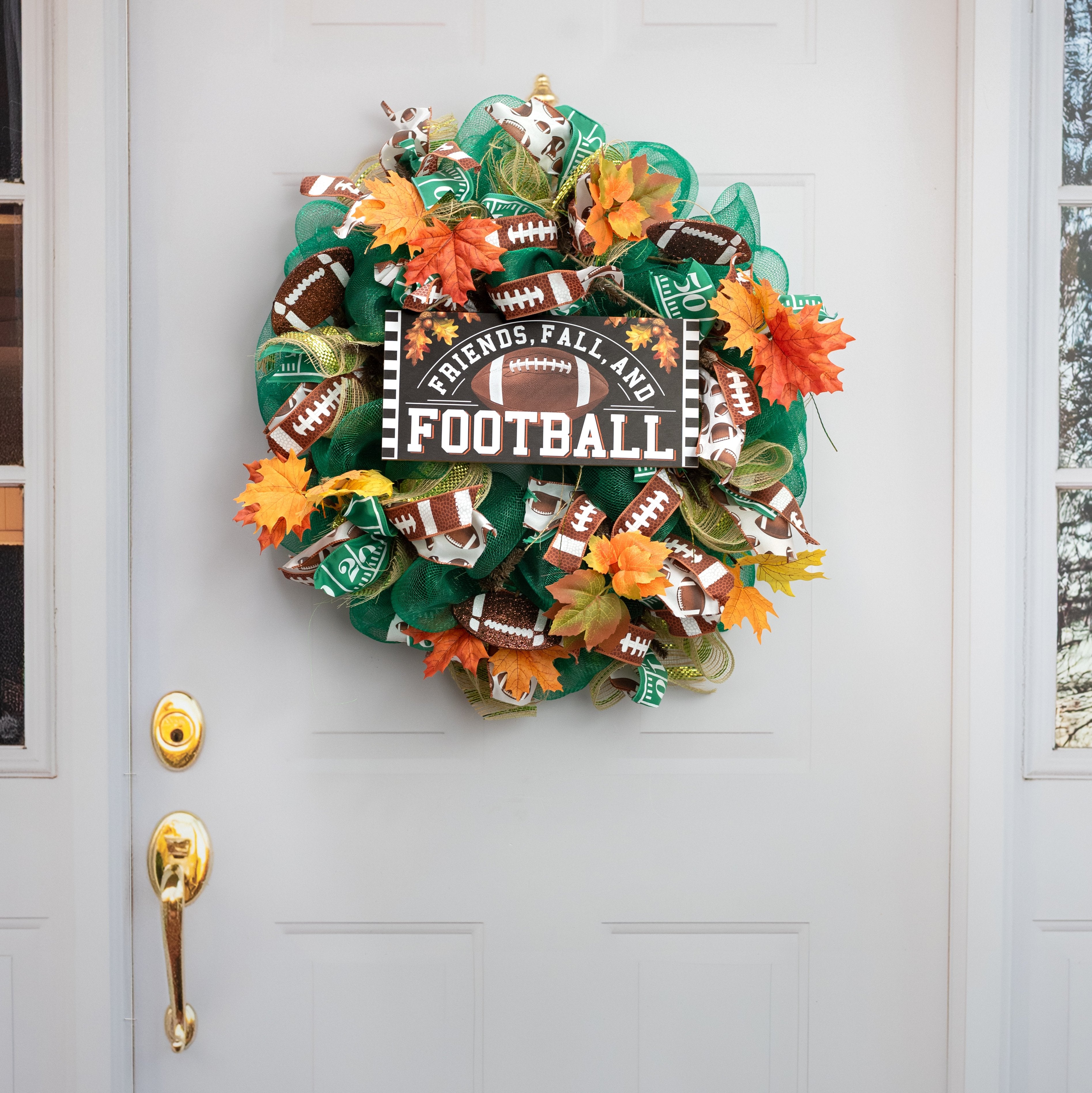 12" Wooden Sign: Friends Fall Football detail photo 4