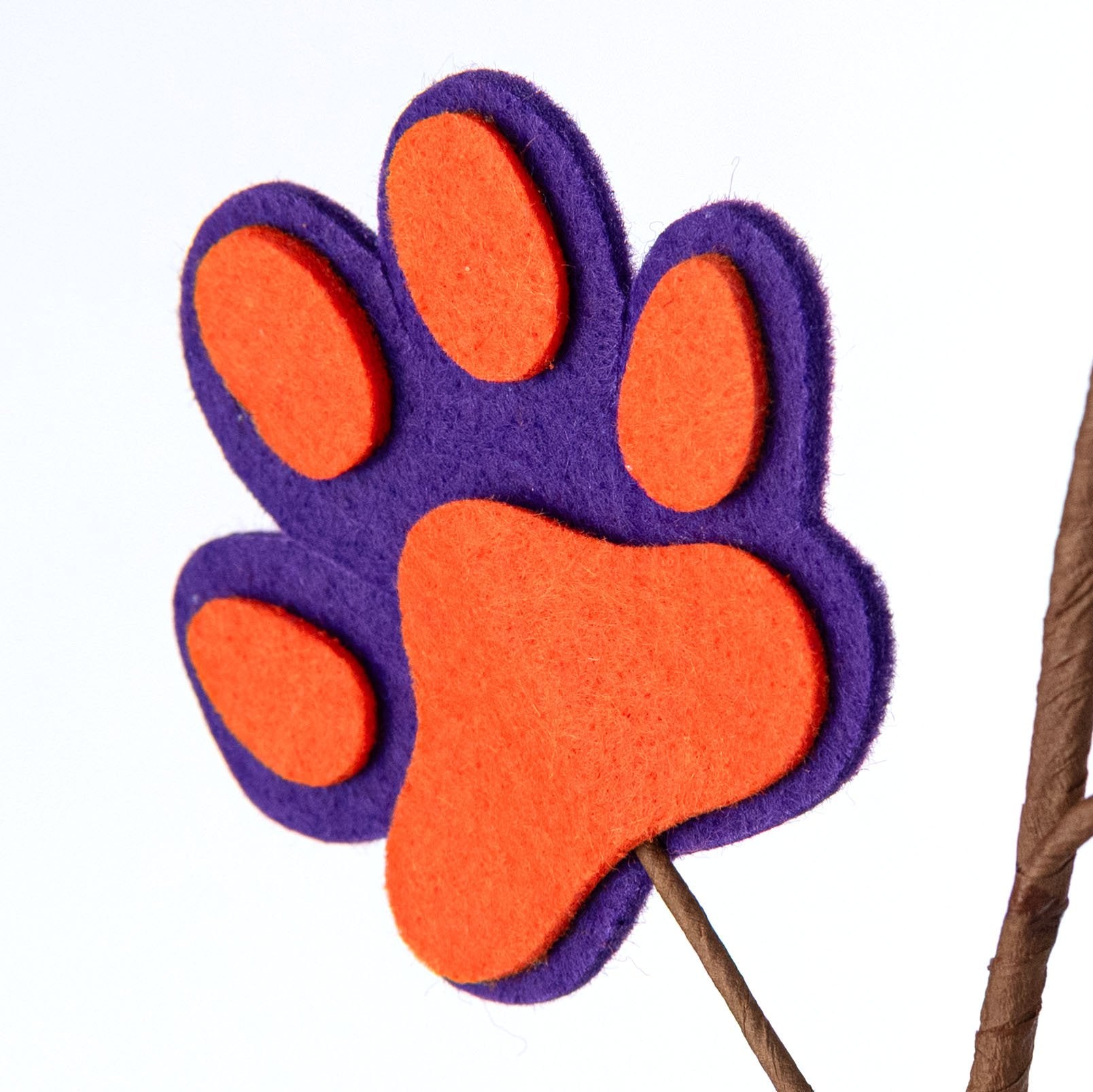 13" Felt Paw Prints Spray: Purple & Orange Lifestyle Photo