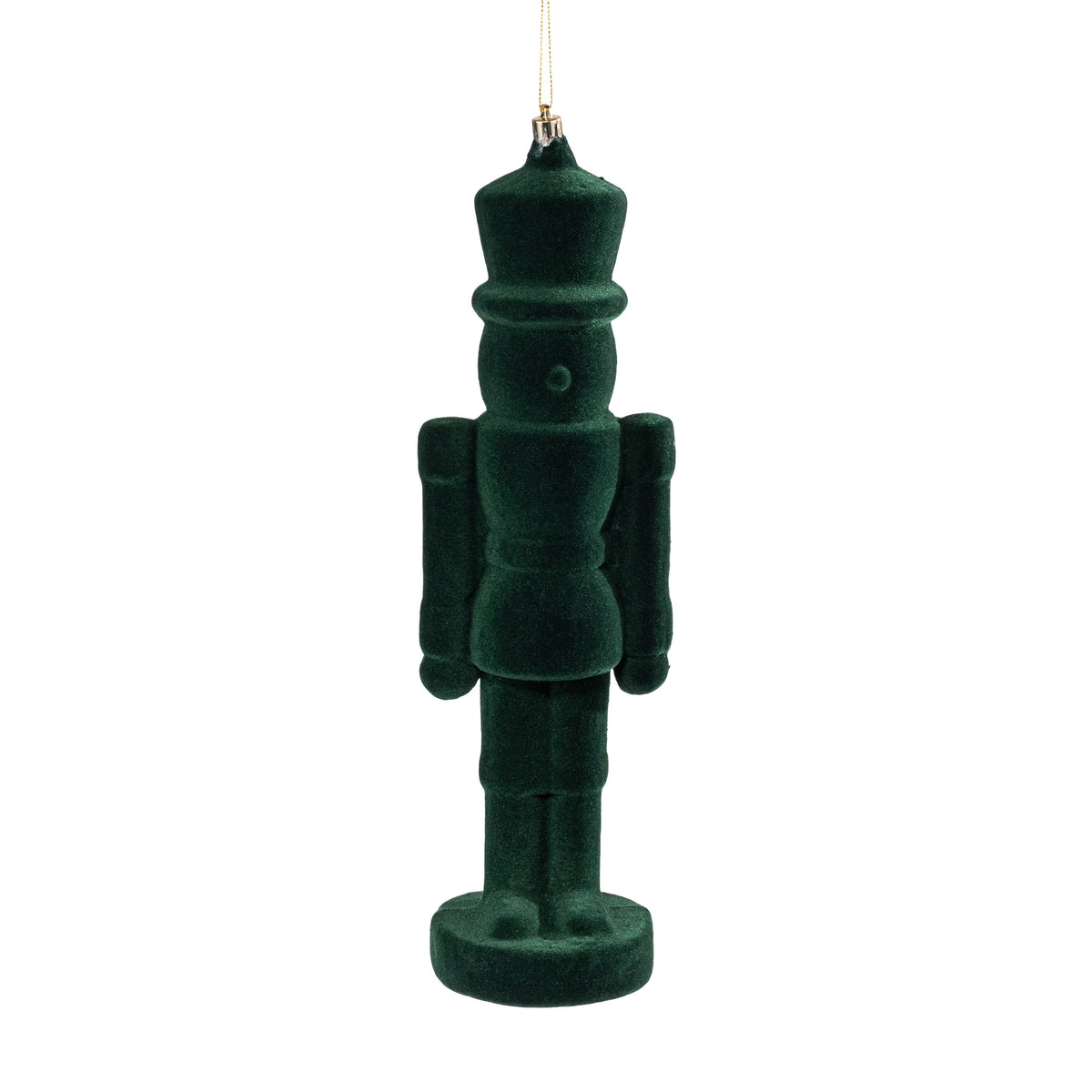 13" Flocked Nutcracker Ornament: Emerald Green Item Number: 86924GN