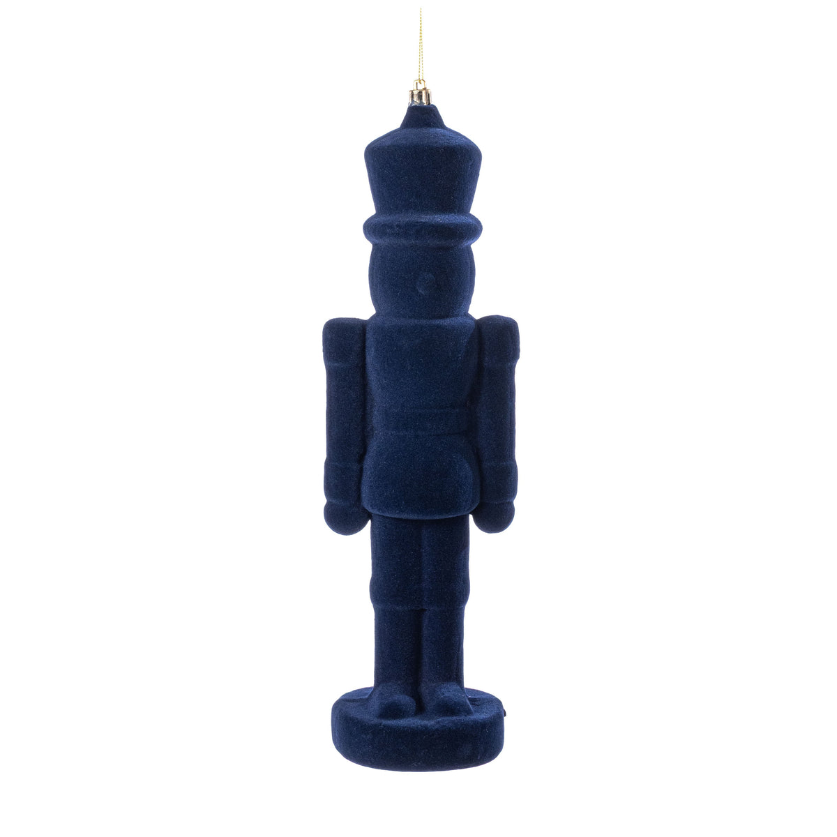 13" Flocked Nutcracker Ornament: Navy Blue Item Number: 86924BL