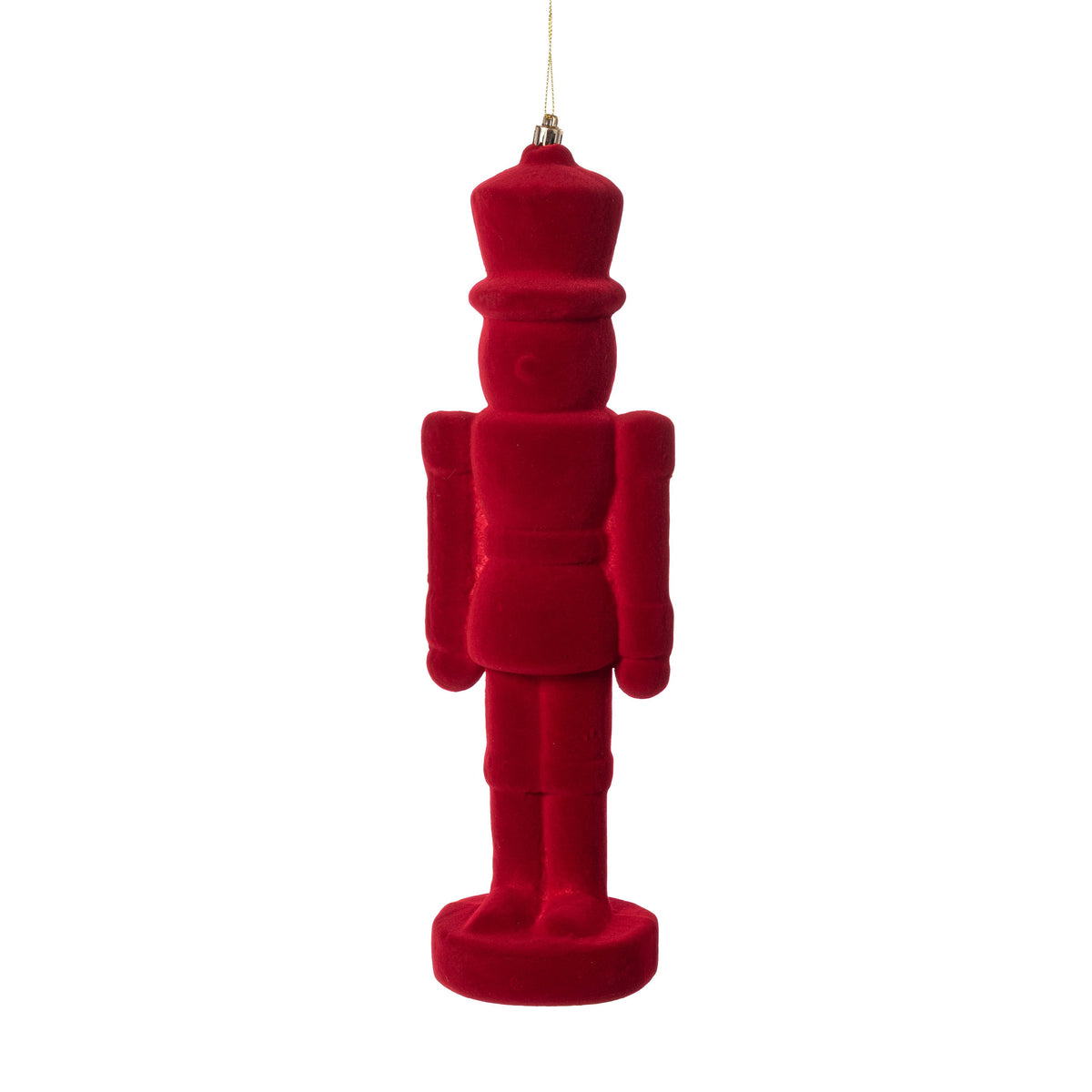 13" Flocked Nutcracker Ornament: Red Item Number: 86924RD