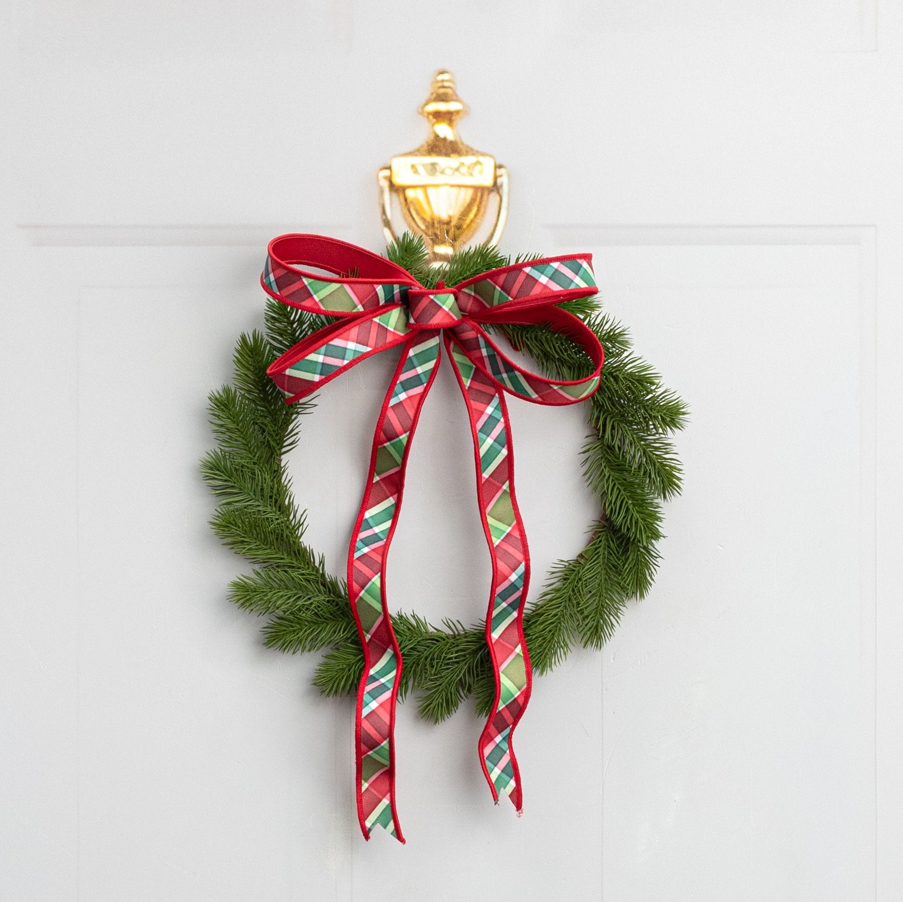 13" Soft Touch Noble Pine Plate Charger Wreath: Evergreen Lifestyle Photo