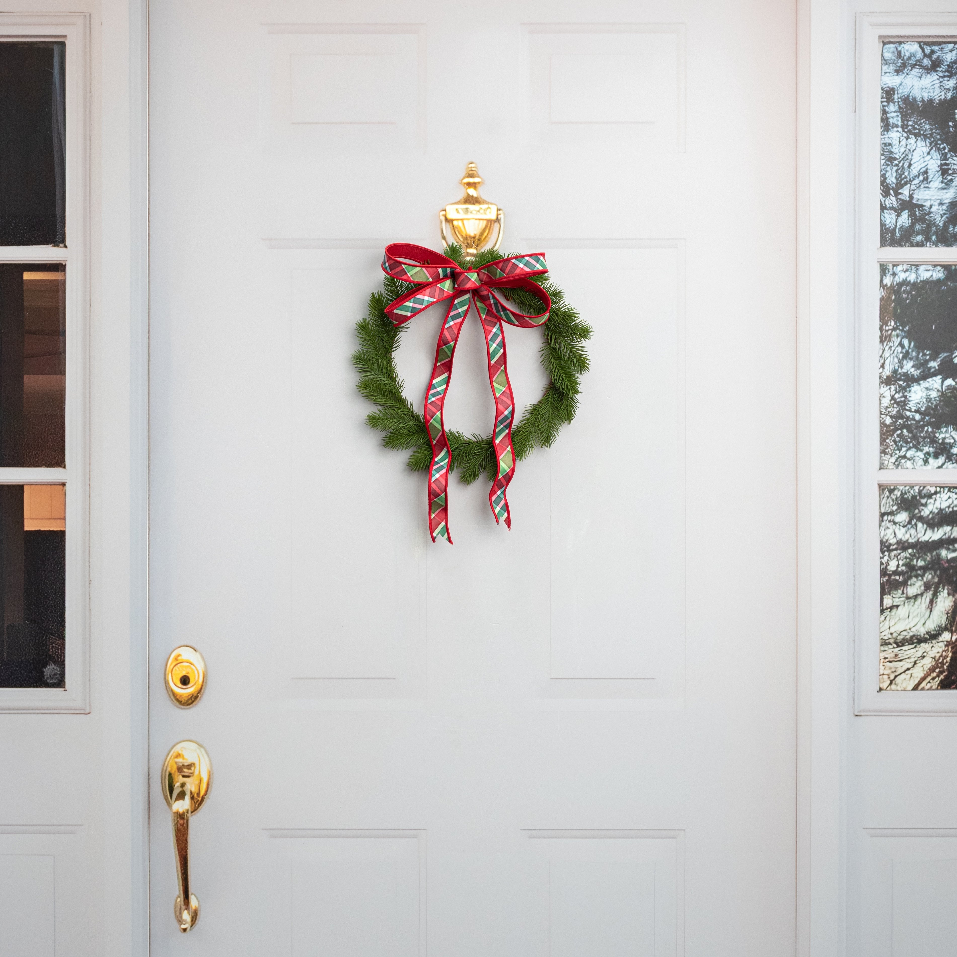 13" Soft Touch Noble Pine Plate Charger Wreath: Evergreen detail photo 4