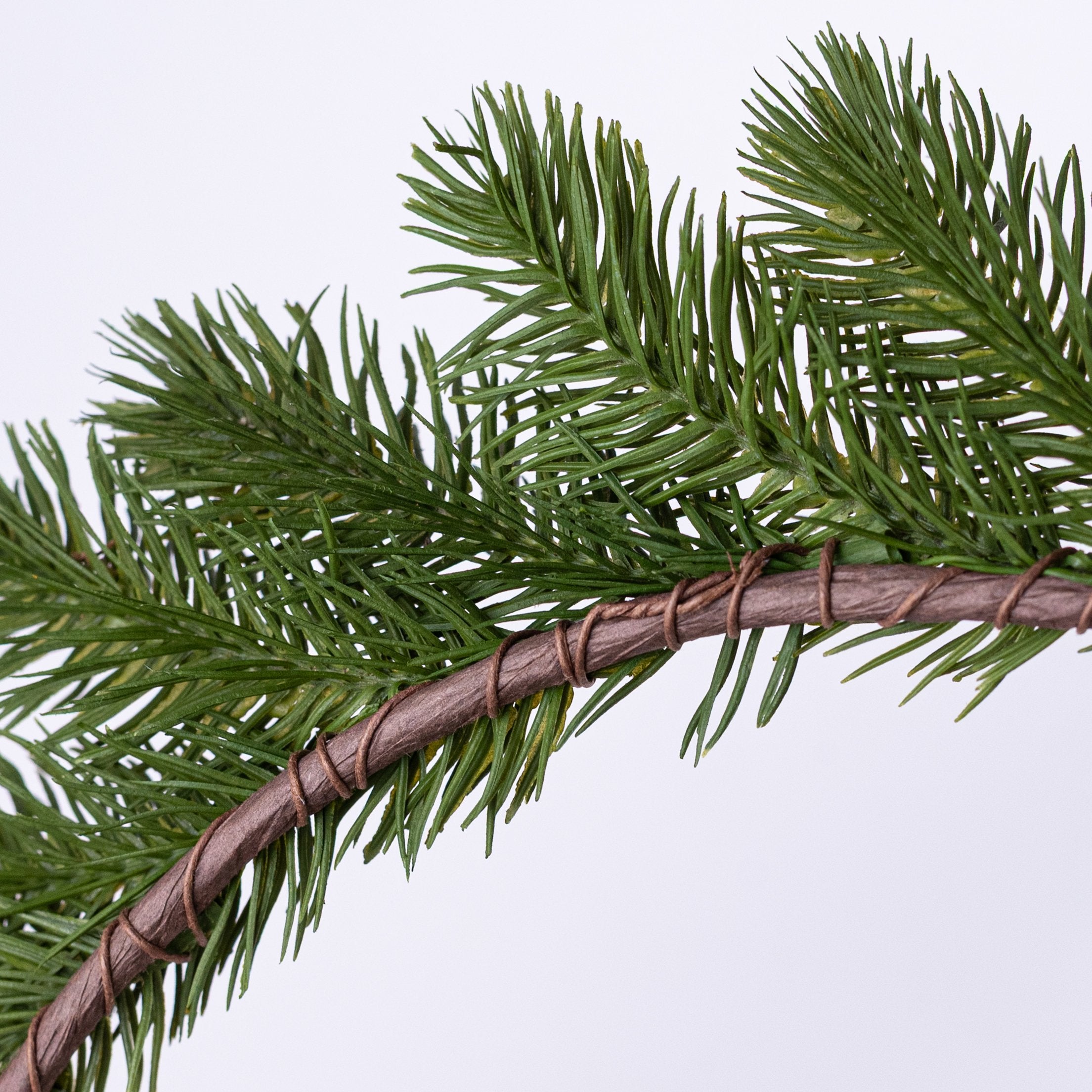 13" Soft Touch Noble Pine Plate Charger Wreath: Evergreen detail photo 6