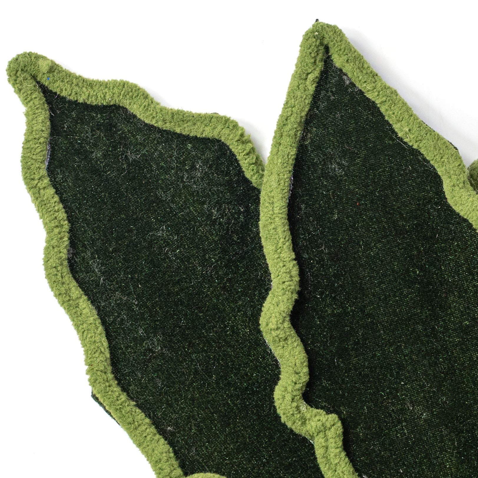 14" x 24" Velvet & Trim Poinsettia Stem: Forest Green Lifestyle Photo