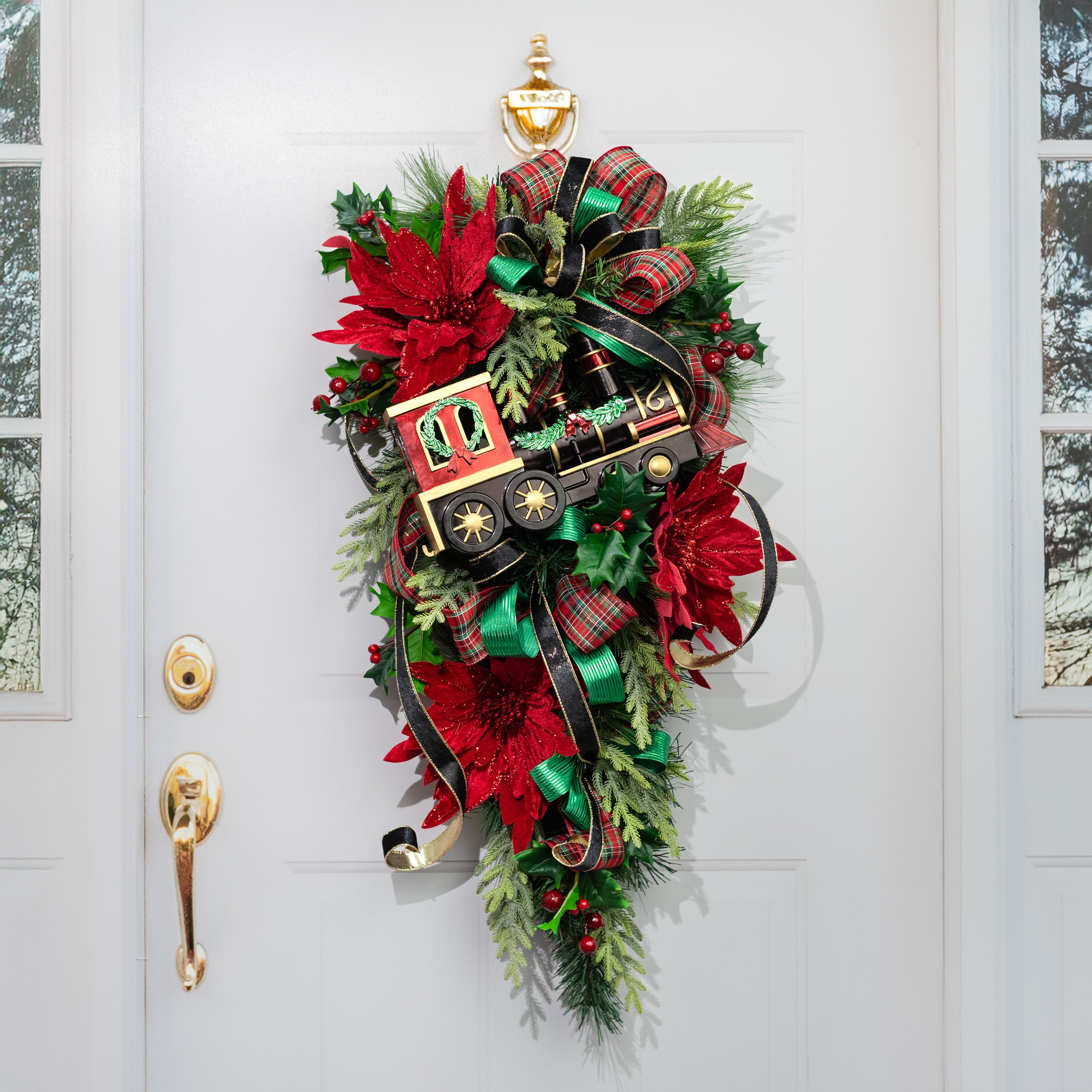14" Christmas Train Engine Decoration Lifestyle Photo