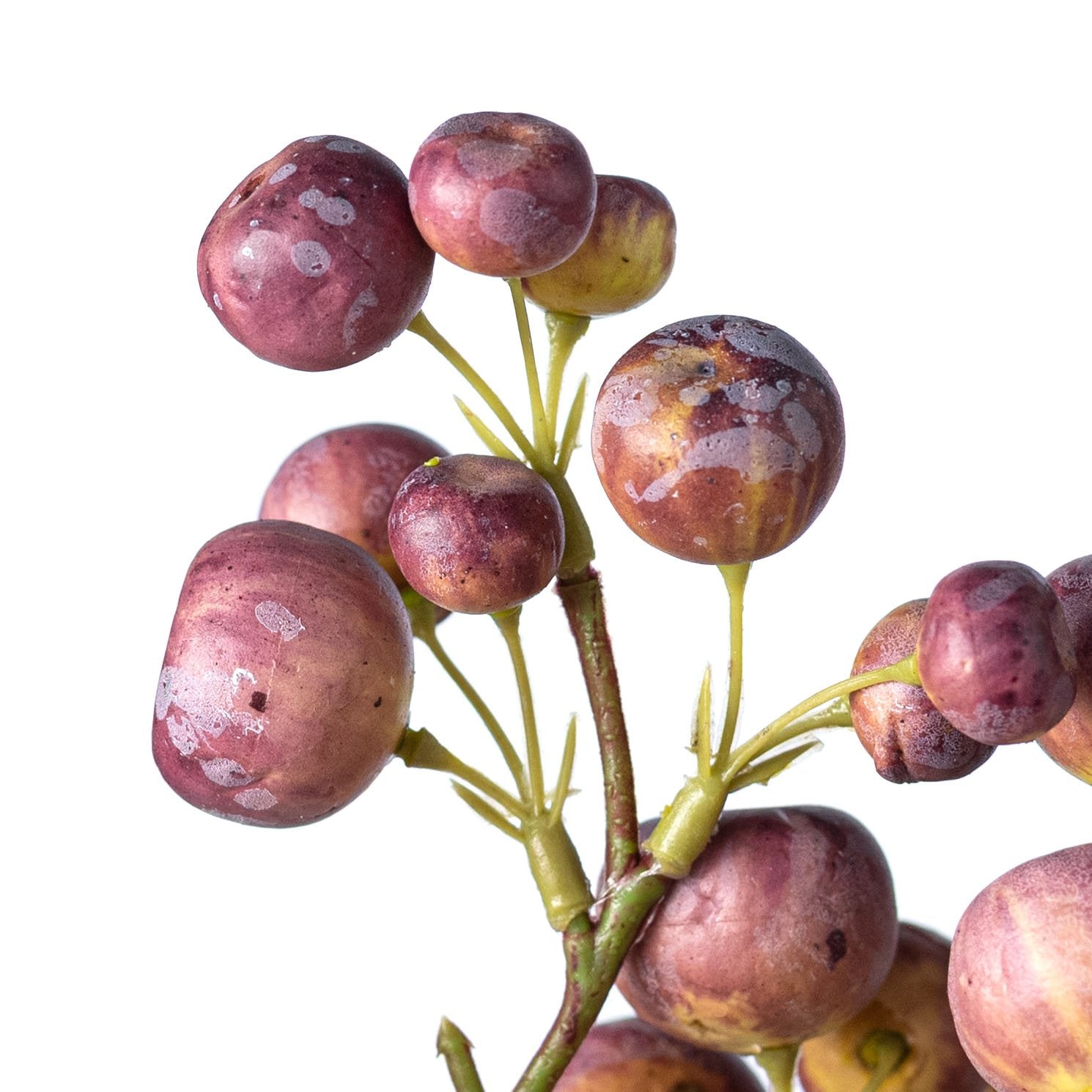 14" Oversized Berries Bundle: Purple & Green (3 Stem) Lifestyle Photo
